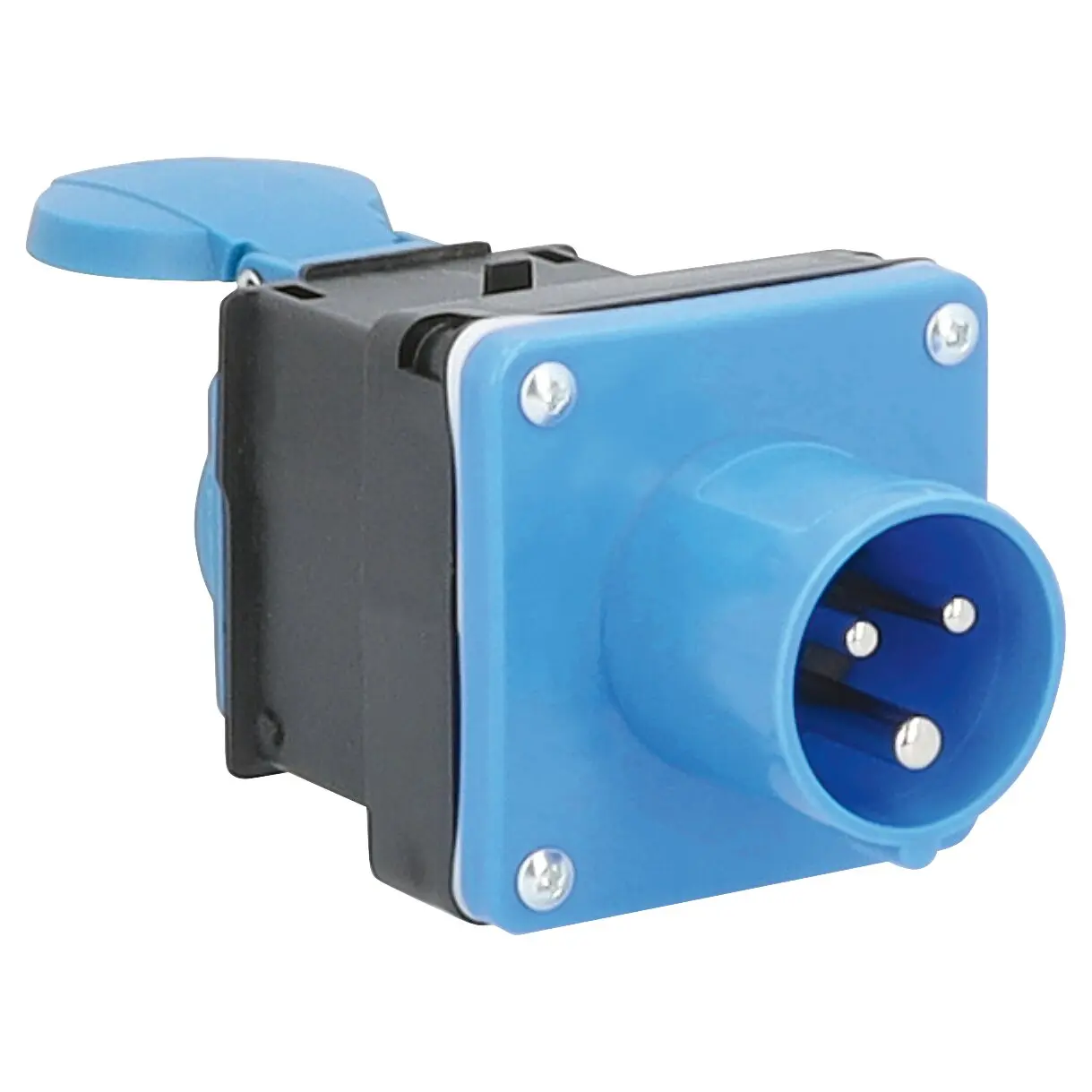 Adapterstecker CEE-Stecker – Standard Frankreich, schwarz/blau,