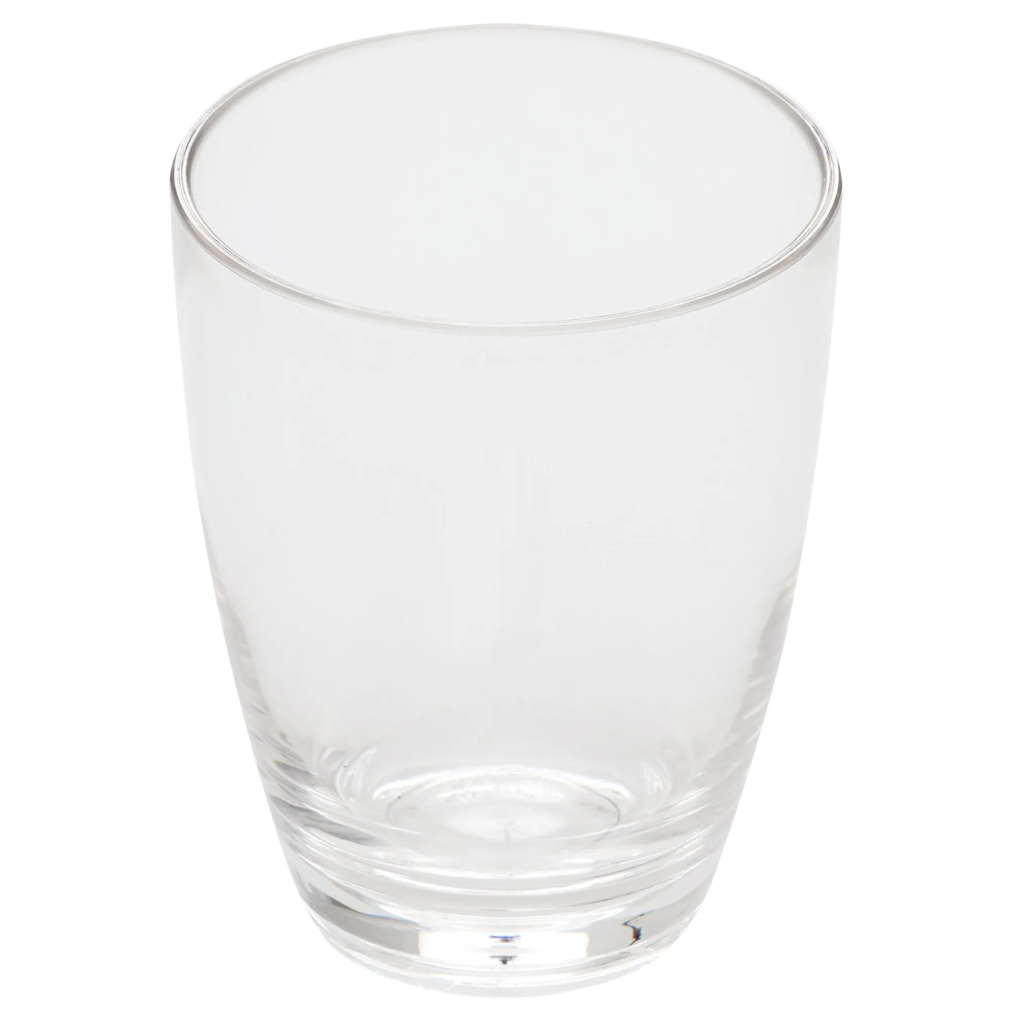 Klares Trinkglas North aus Glas mit zylindrischer Form, breitem Rand und dickem, transparentem Boden unerquicklich