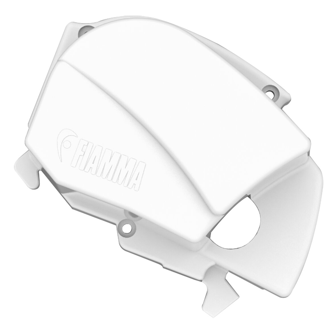 Endkappe, links, polarweiß für Markise F80L