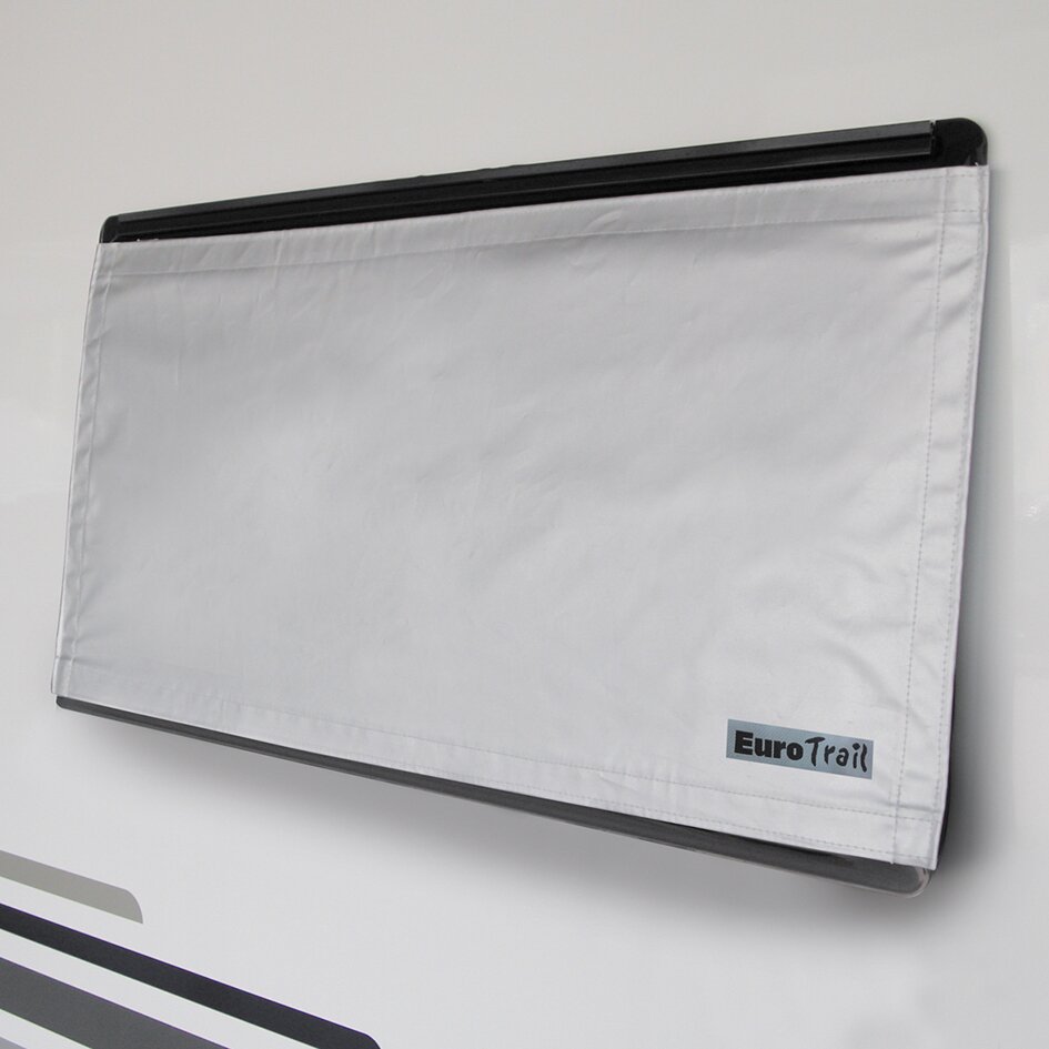 Fensterabdeckung, hellgrau, Maße (B x H) 90 x 50 cm