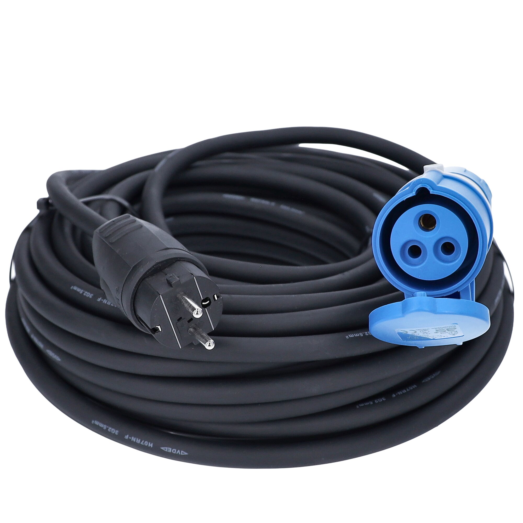 Adapterkabel Schuko -> CEE, 25 m