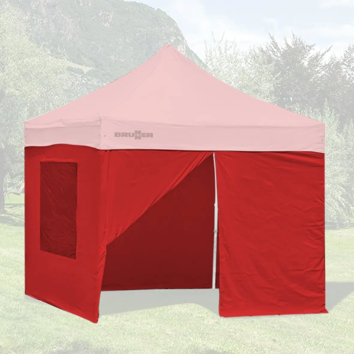 Seitenwandset Zebò Classic, 300 cm, rot
