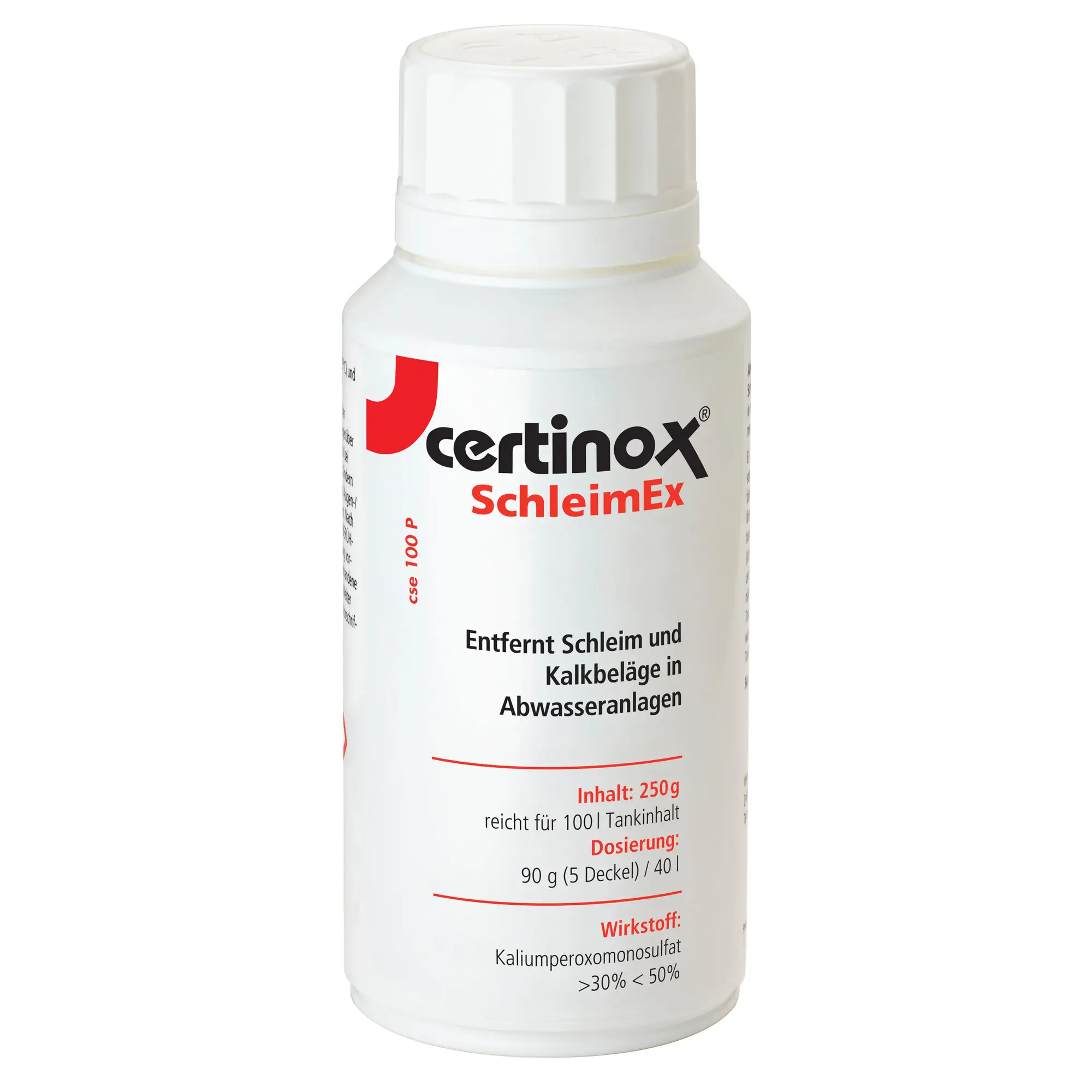 certinox SchleimEx – Reiniger für Abwassertanks cse 100 p, 250 g Pulver