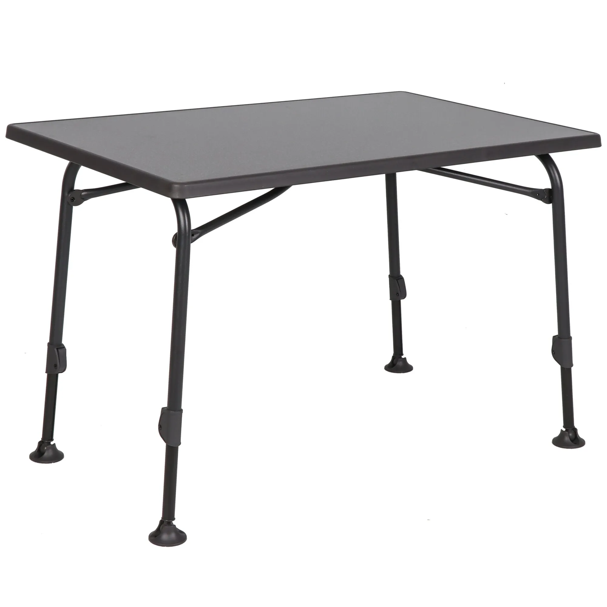 Schwarzer Campingtisch Aircolite blackedition, 115 cm, mit rechteckiger Tischplatte und vier höhenverstellbaren Beinen