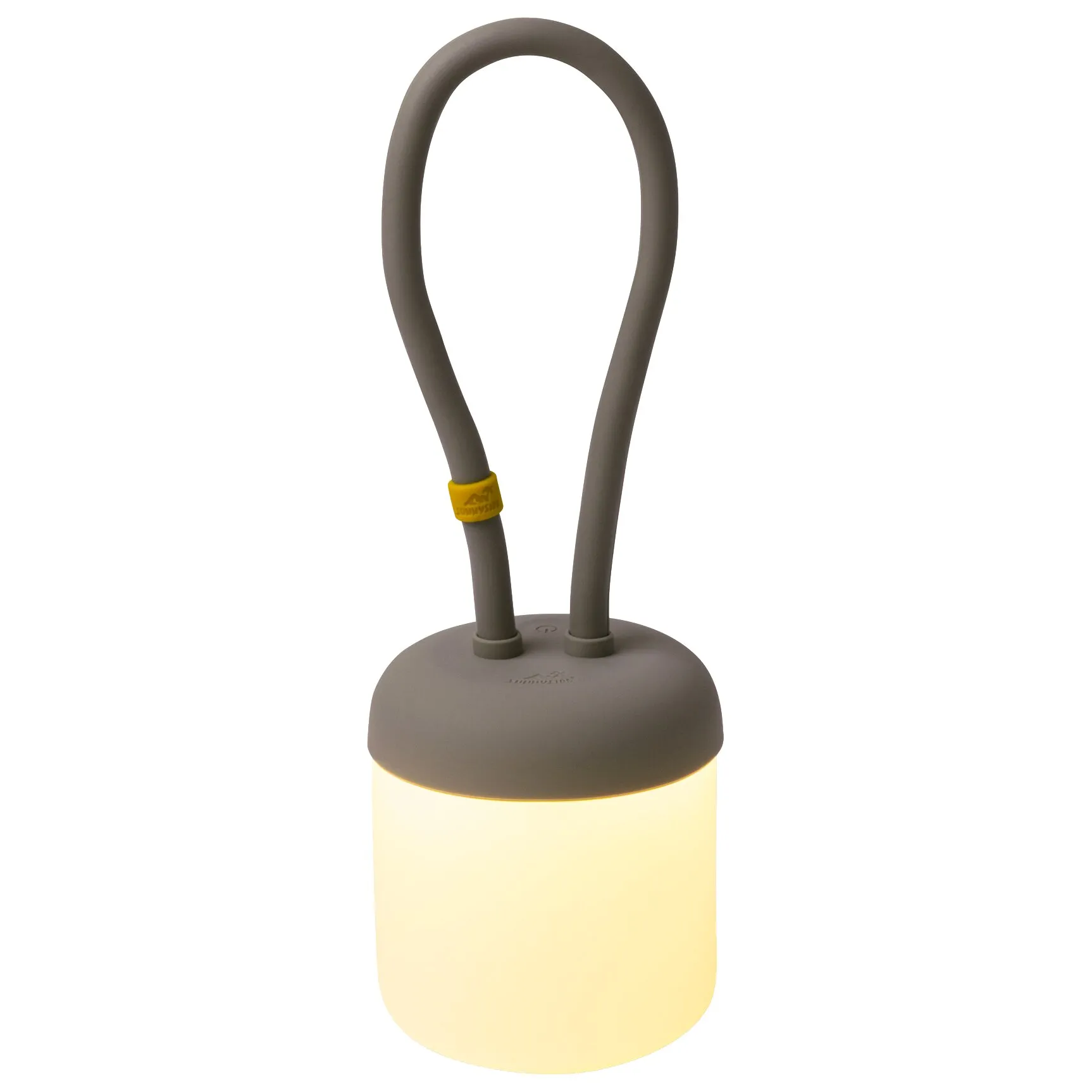 Campinglaterne Floppy aus Silikon, mocca