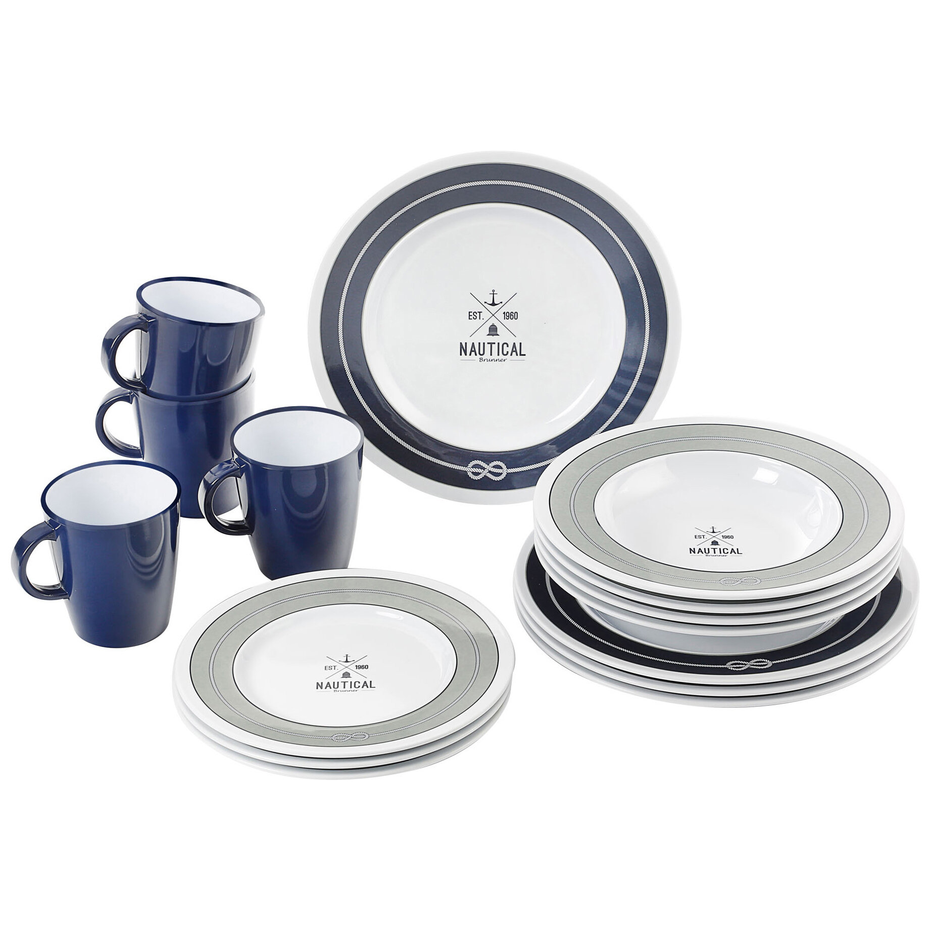 Tableware Series Nautical, Tableware Set 16 pieces
