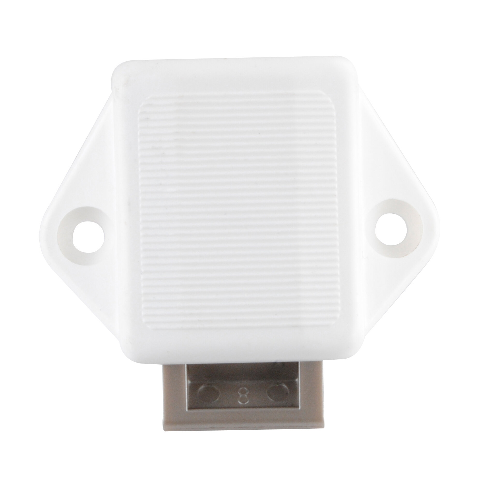 Screw-On Deadlock Push-Lock Mini, white, self-service