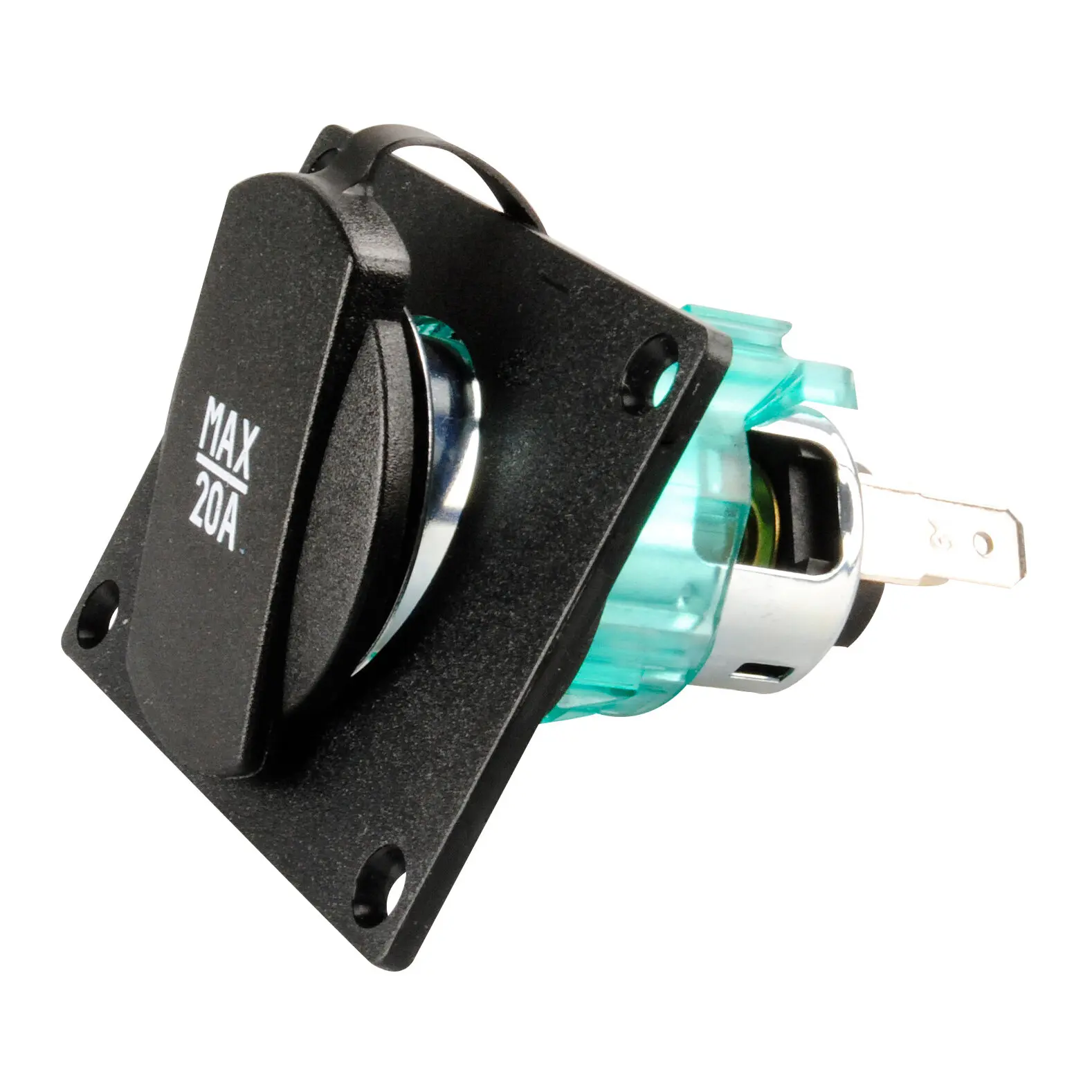 Powersteckdose, mit Montageplatte