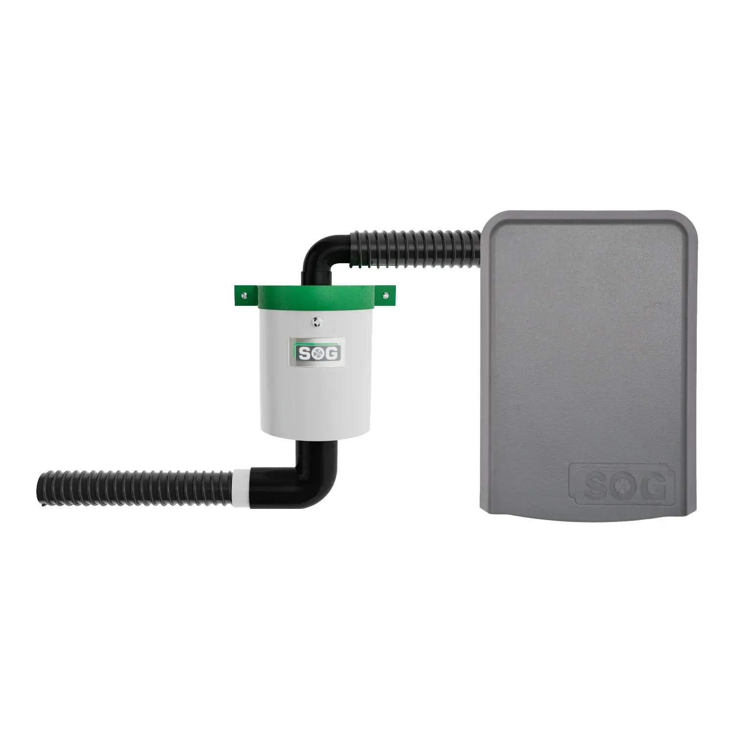 Elektrische WC-Entlüftung für Trockentoilette, Türvariante dunkelgrau