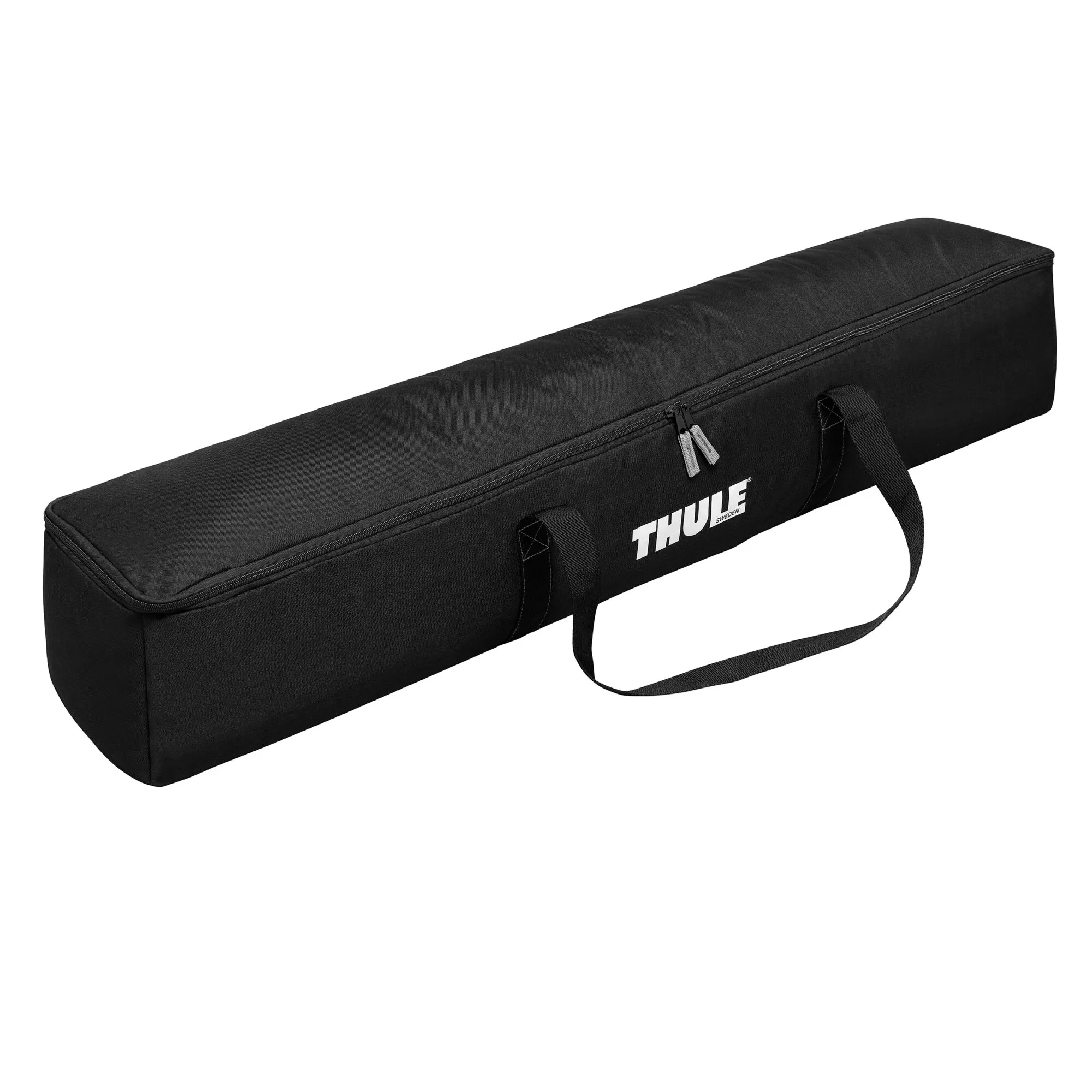 Schwarze Transporttasche mit Reißverschluss, Tragegriffen und Thule-Logo für das Markisenzelt Panorama für TO 9200, 6 m L