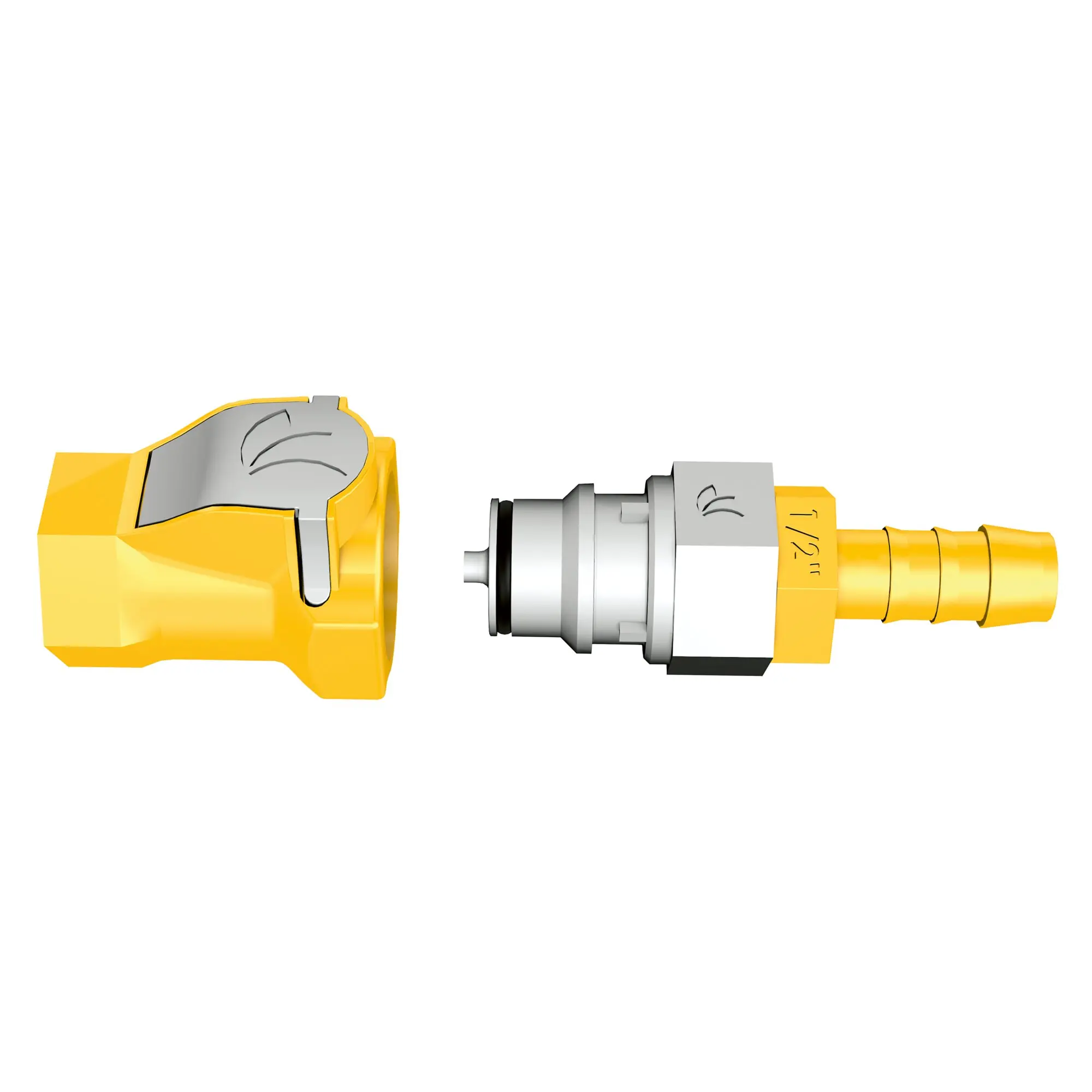 Push-and-Connect Ventiladapter und Schnellkupplung, 10 mm, 1/2"-IG