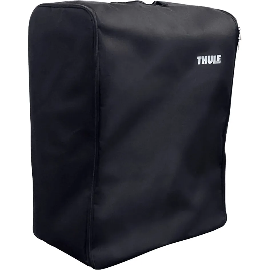 Schwarze Tragetasche mit Reißverschluss und THULE-Logo für den Thule EasyFold XT Fahrradträger für zwei Fahrräder