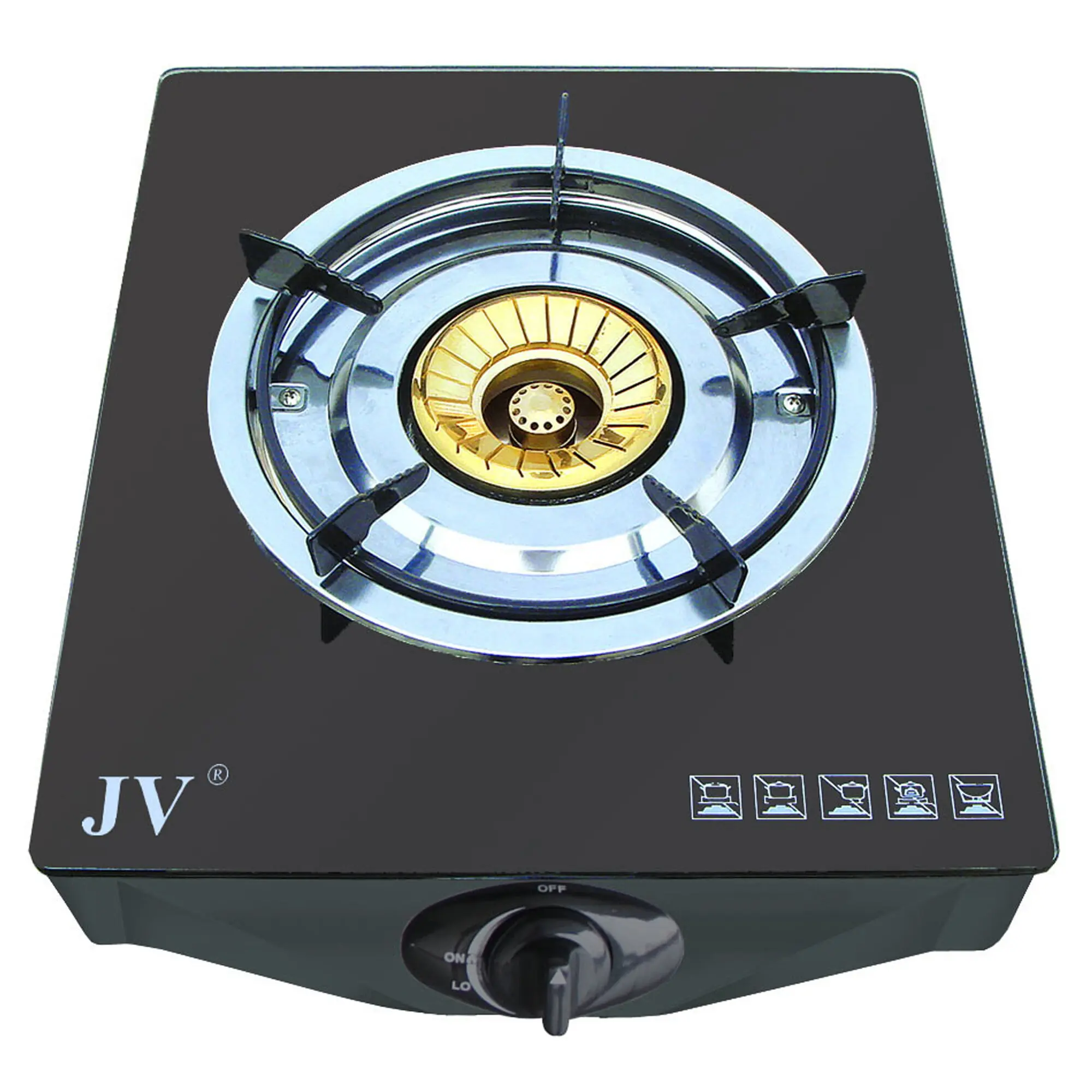 Edelstahl Gaskocher, 1 Flamme