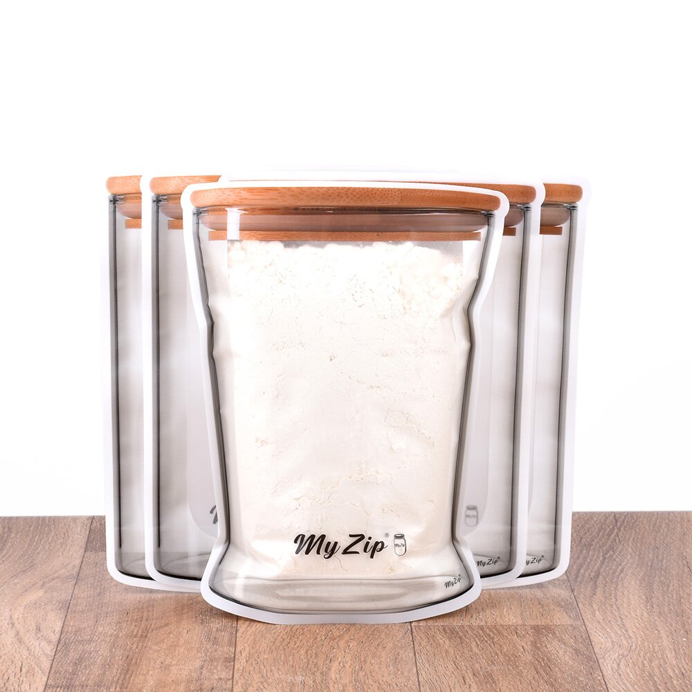 MyZip Aufbewahrungsbeutel Standard, 5-tlg. Set, Gr. L – 1,5 l