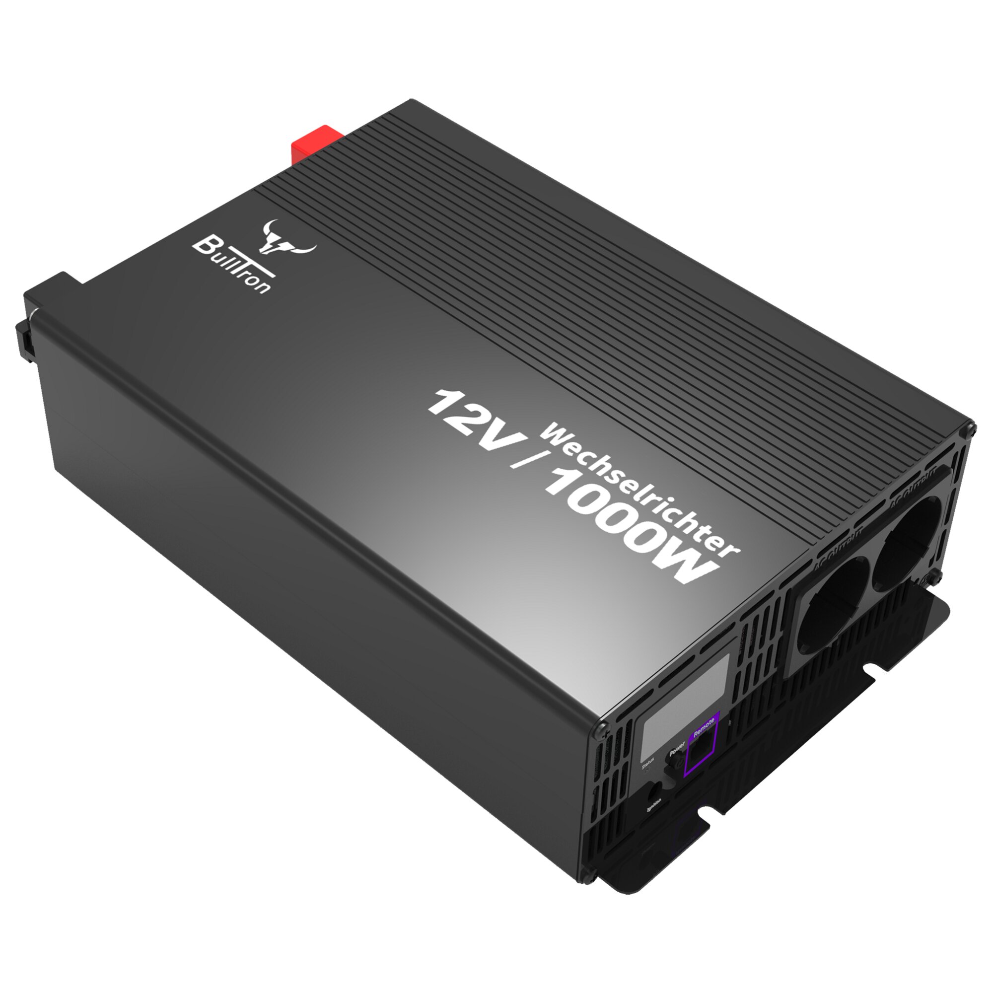 Wechselrichter mit Doppelsteckdose und Display, 1000 W