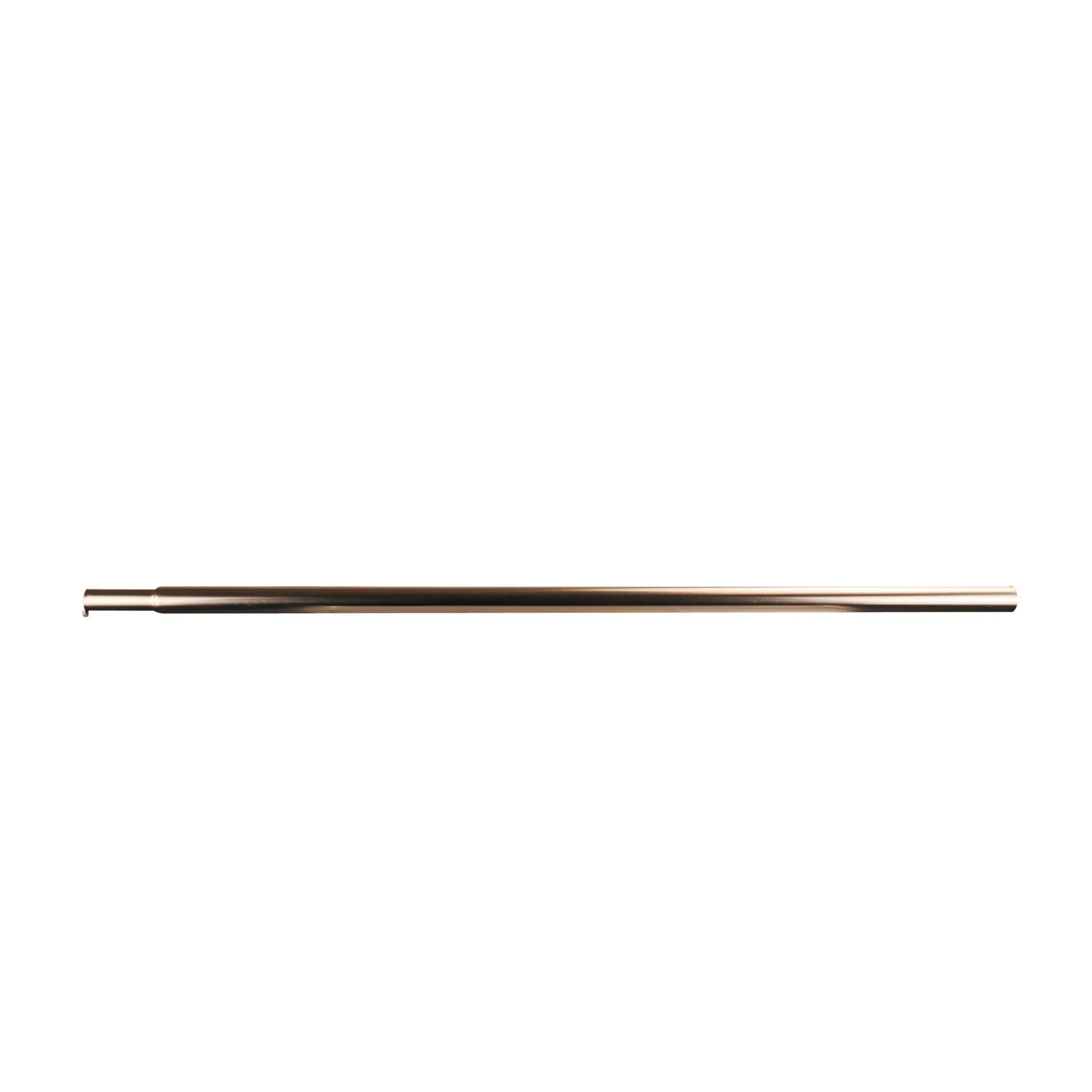 Lange, verchromte Gestängeverlängerung aus Stahl mit Klemmfeder am schmalen Ende, 25 mm