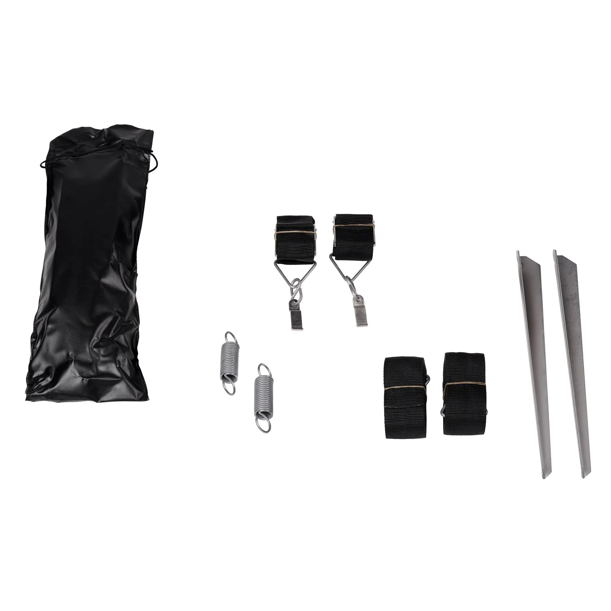 Thule Hold Down Side Strap Kit zur Markisenabspannung mit schwarzer Tasche, Zurrgurten, Federn und zwei Metallheringen