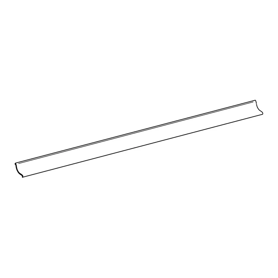Langes, schmales Rückenprofil aus Aluminium in Seitenansicht, 2,6 m lang, für TO 4900 und TO 5200