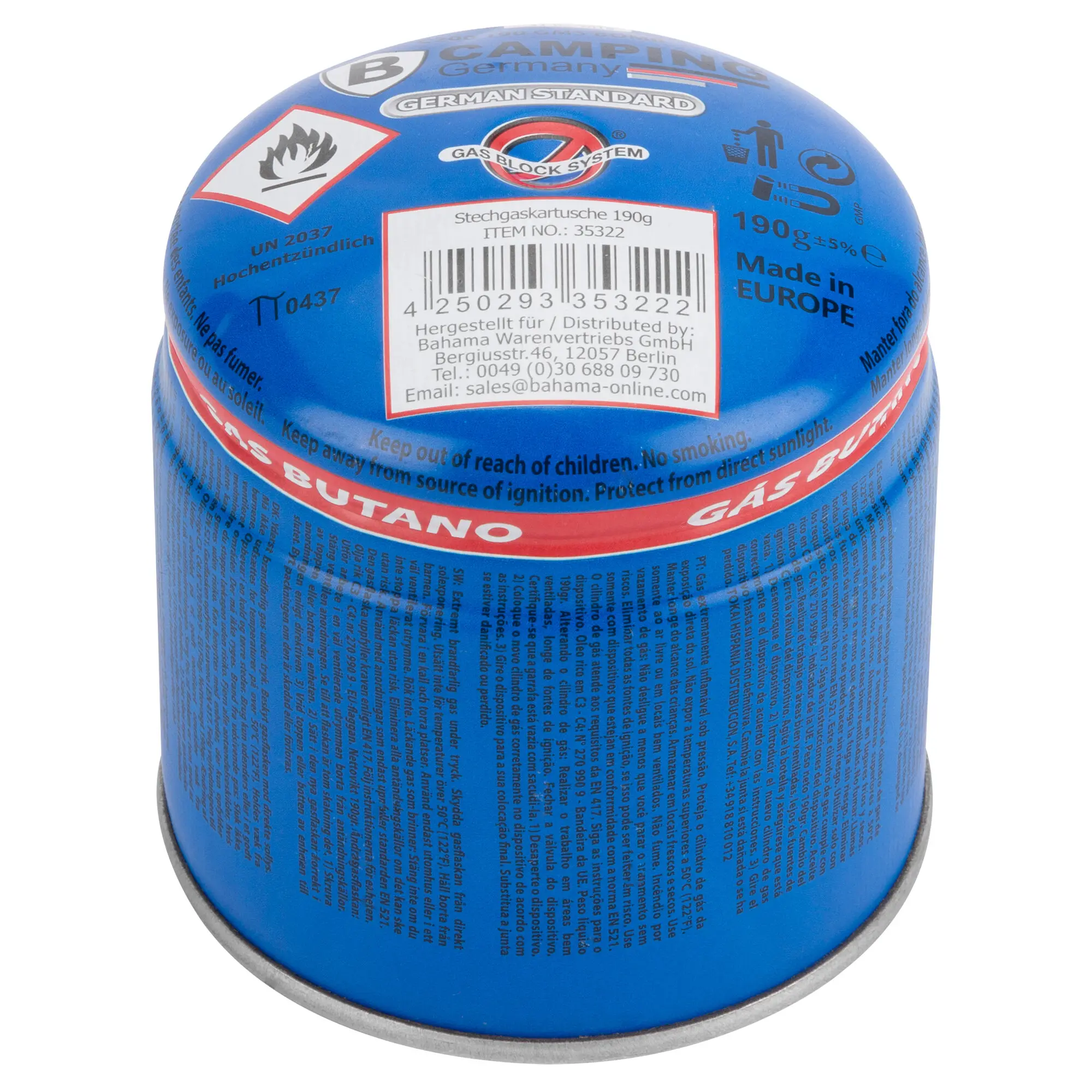 Stechkartusche Butangas