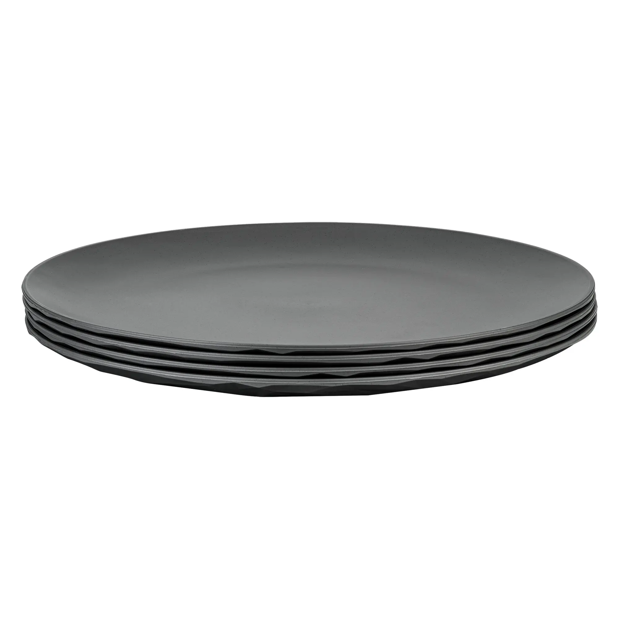 Flacher Teller CLUB PLATE 260, grau 4er-Set