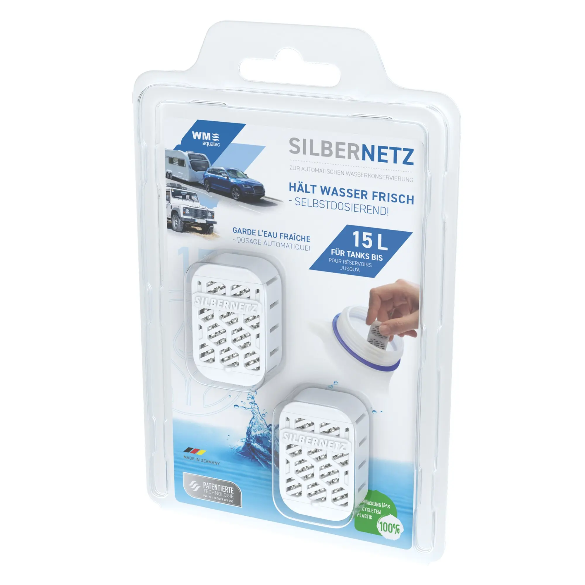 Silbernetz flex Wasserkonservierung für 15 l Tank, 2er-Set