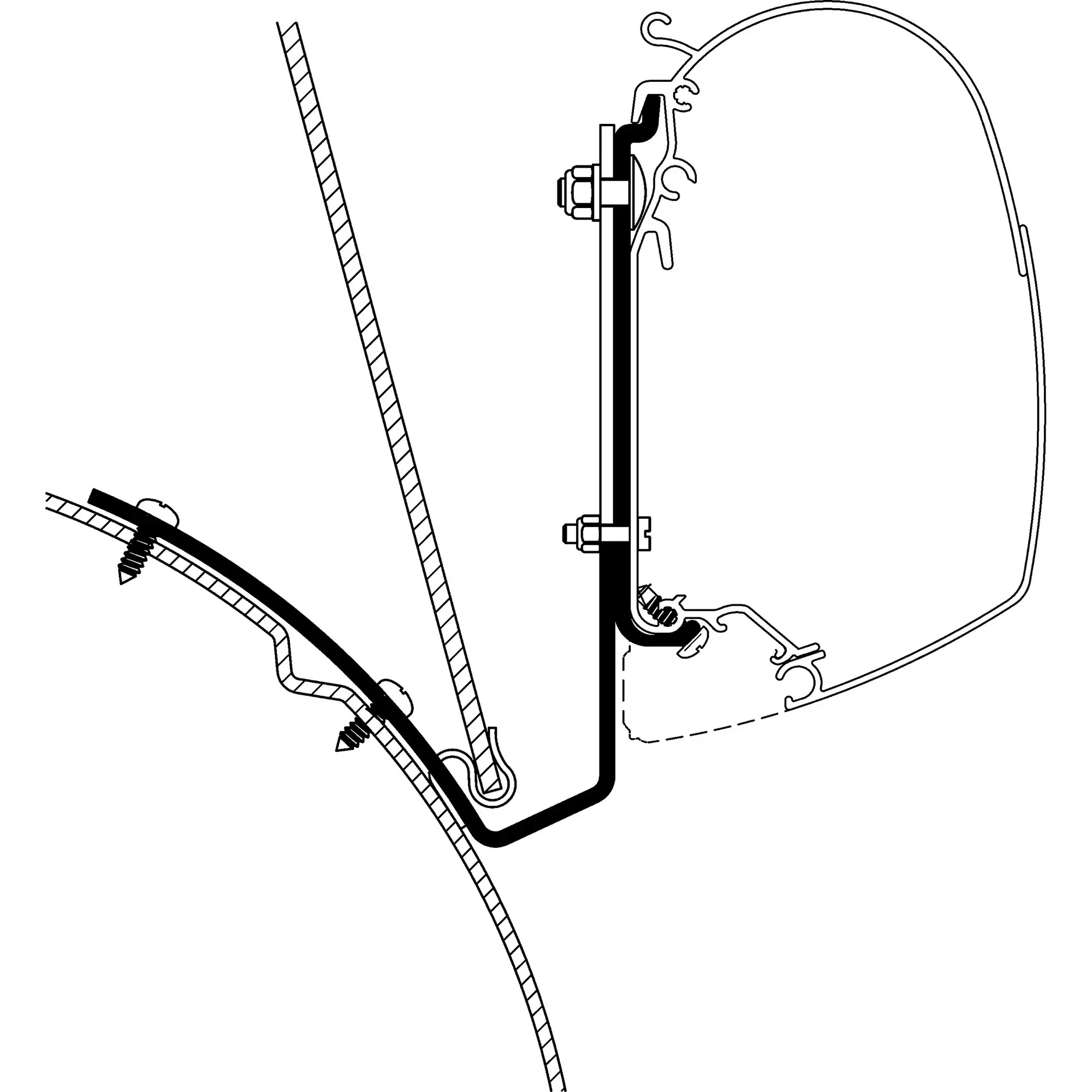 Adapter VW T4 Liftroof zu TO Serie 5