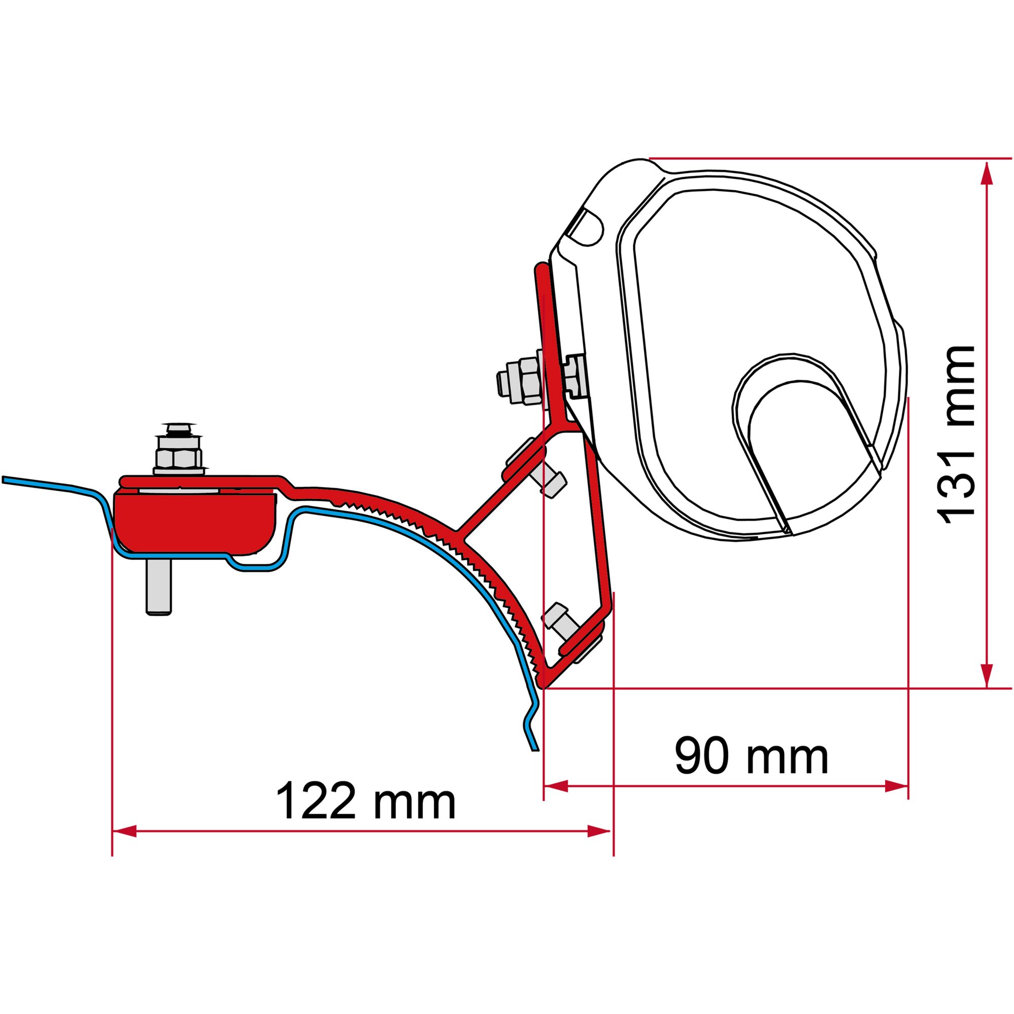 Markisenadapter Kit VW T5/T6 Multivan/Transporter für F35