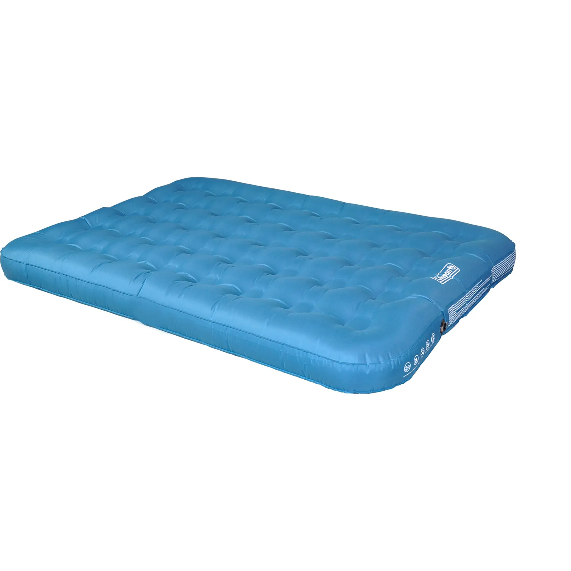 Blaues aufblasbares Luftbett Extra Durable für zwei Personen mit geriffelter Liegefläche und abgerundeten Ecken
