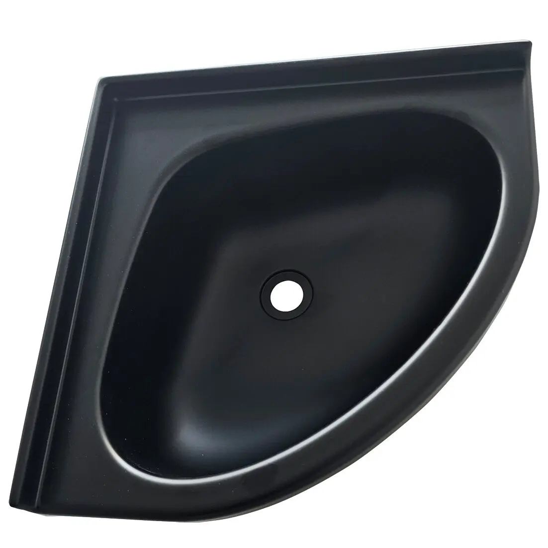 Eckwaschbecken, 350 x 250 mm, schwarz