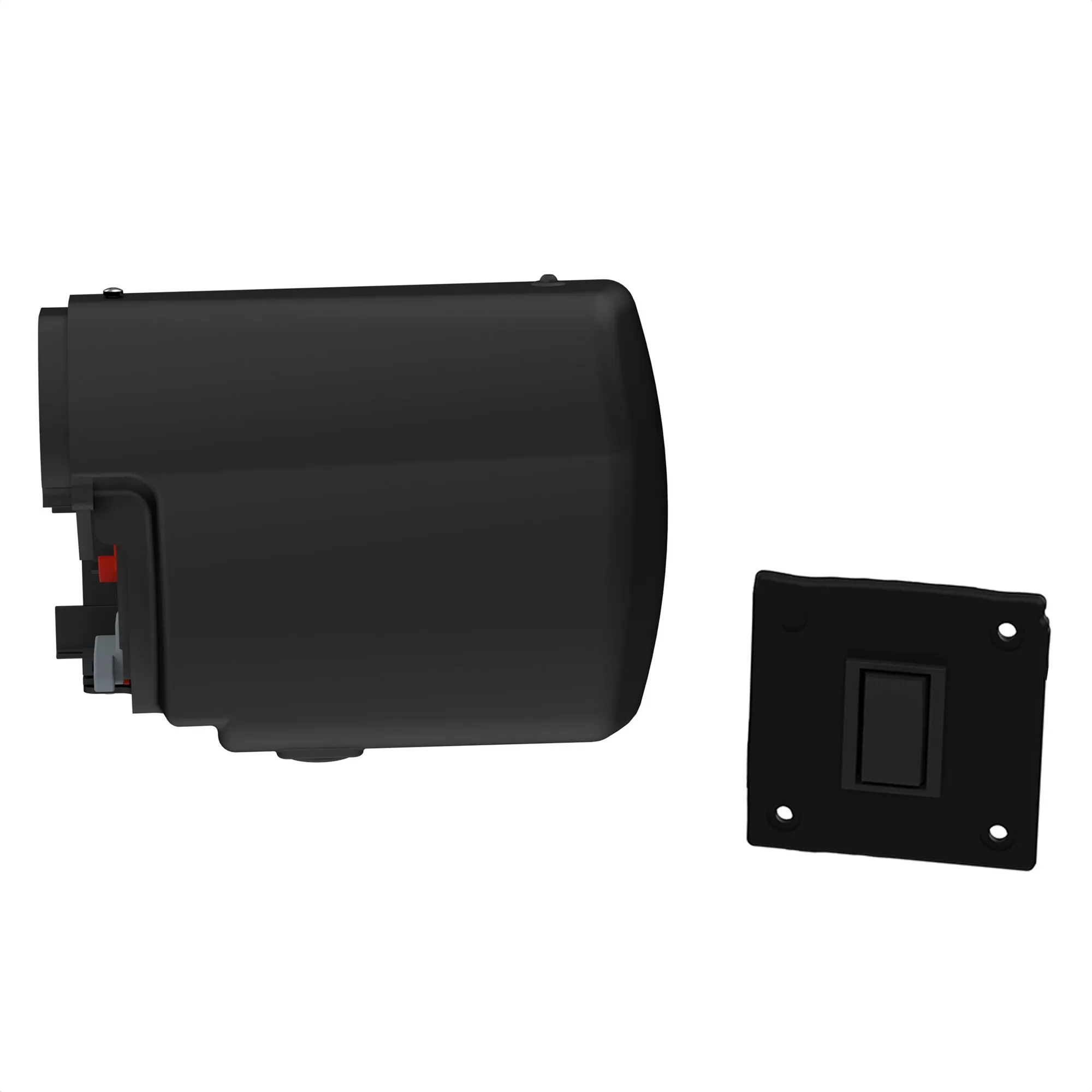 Schwarzes Motor Kit Compact F45L mit rechteckigem Motorgehäuse und separater schwarzer Schalterabdeckung