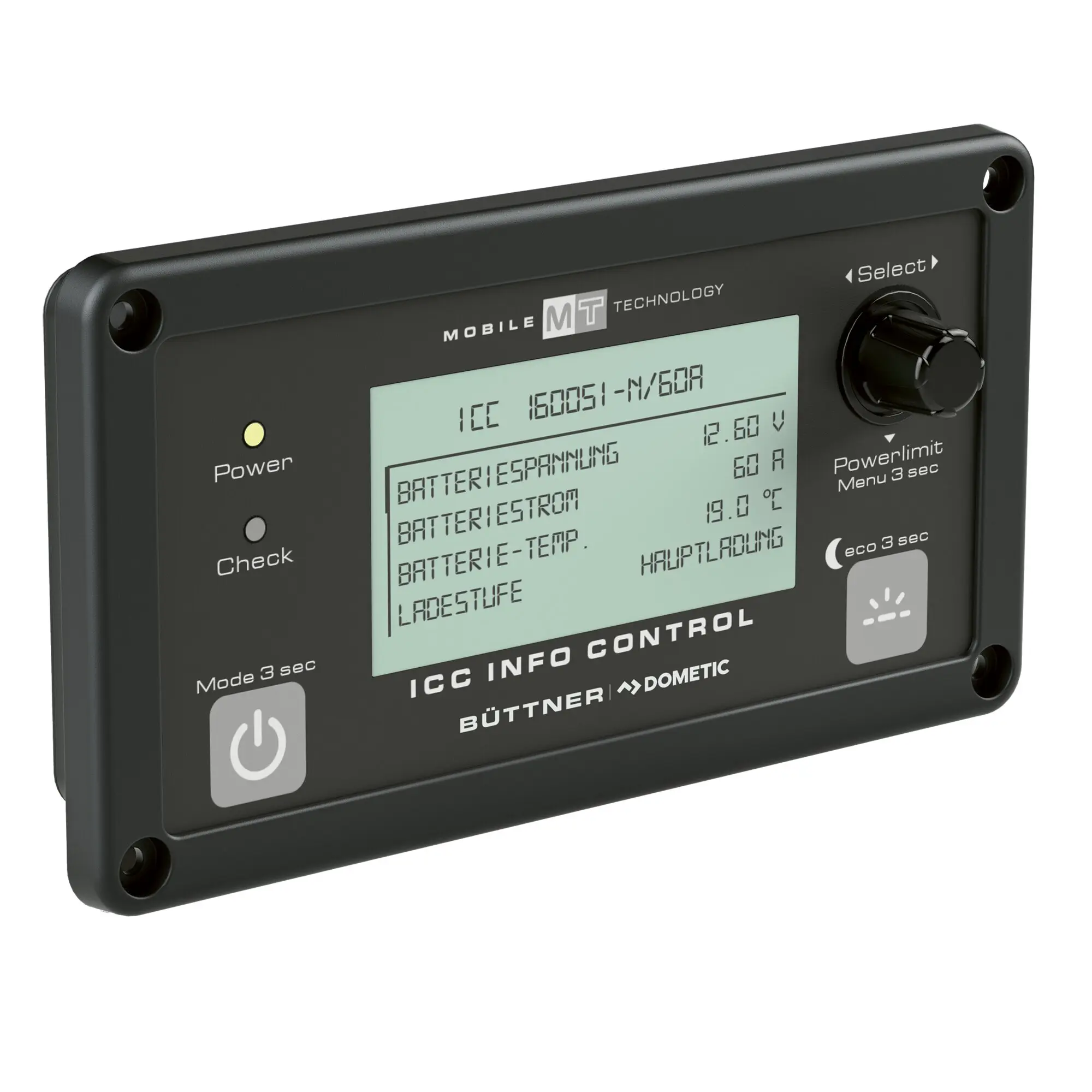 Wechselrichter-Bedienpanel ICC Info Control