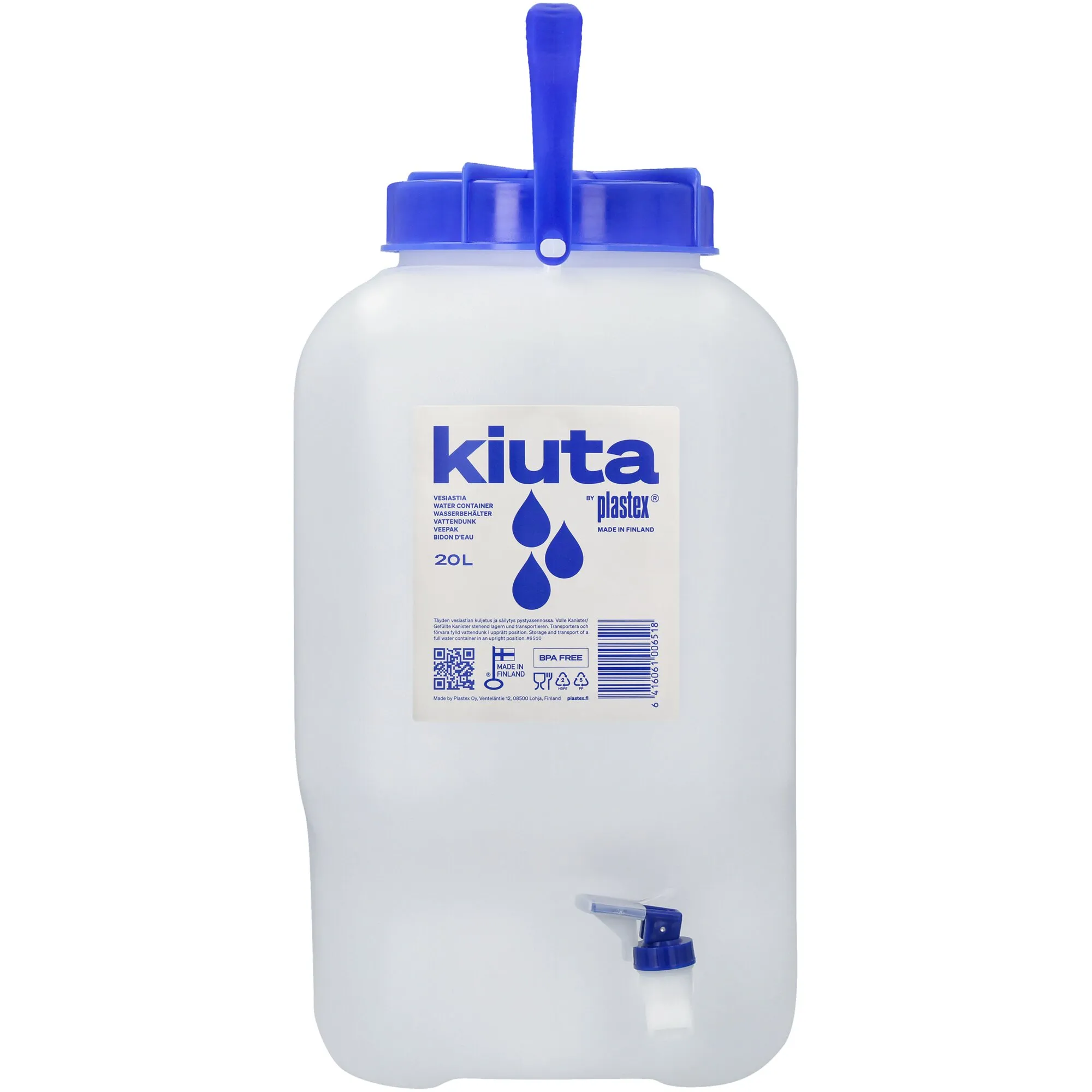 Wasserkanister mit Ablasshahn, 20 l