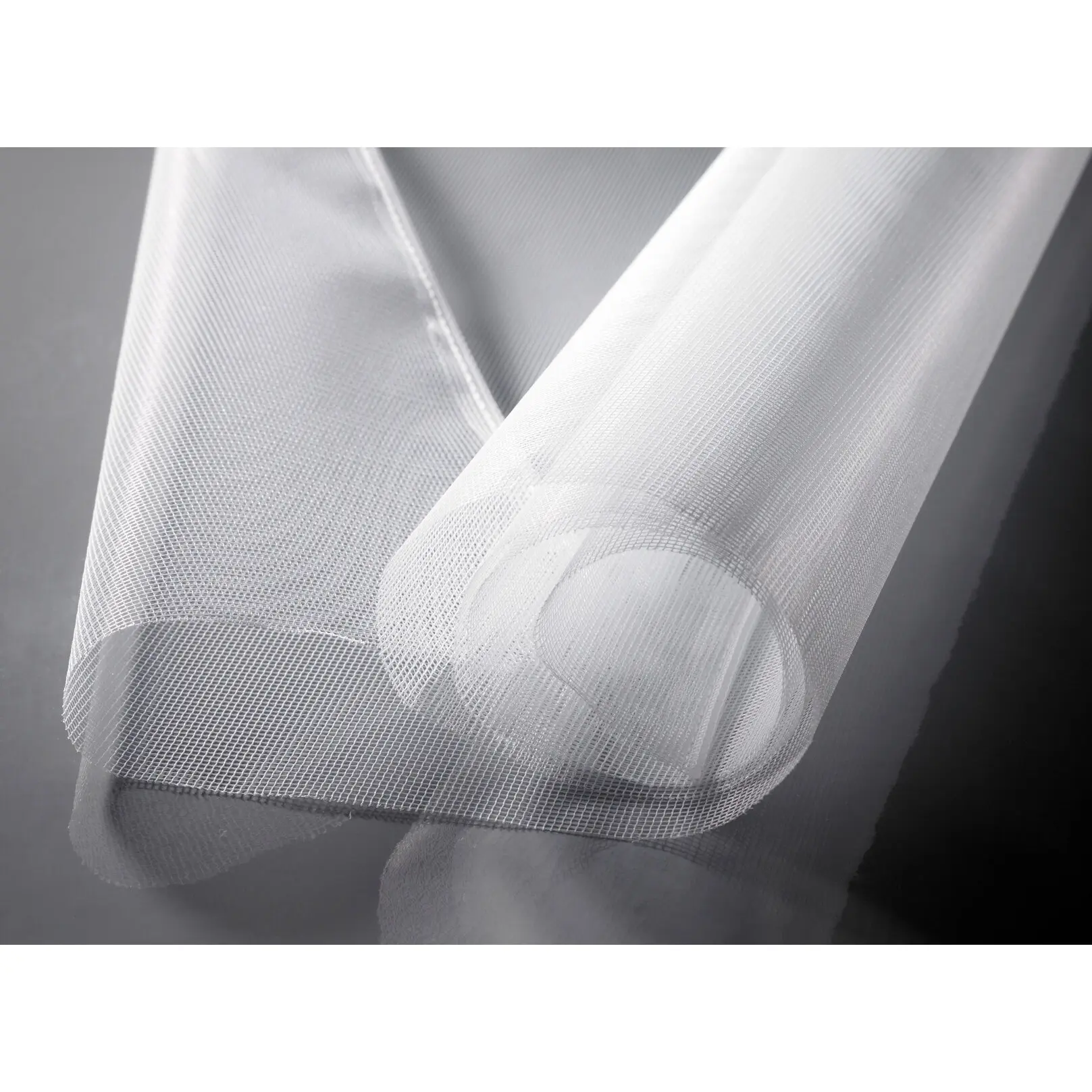 Fliegengaze-Rollostoff genäht mit Keder für Rastrollo 2000, 1000 mm