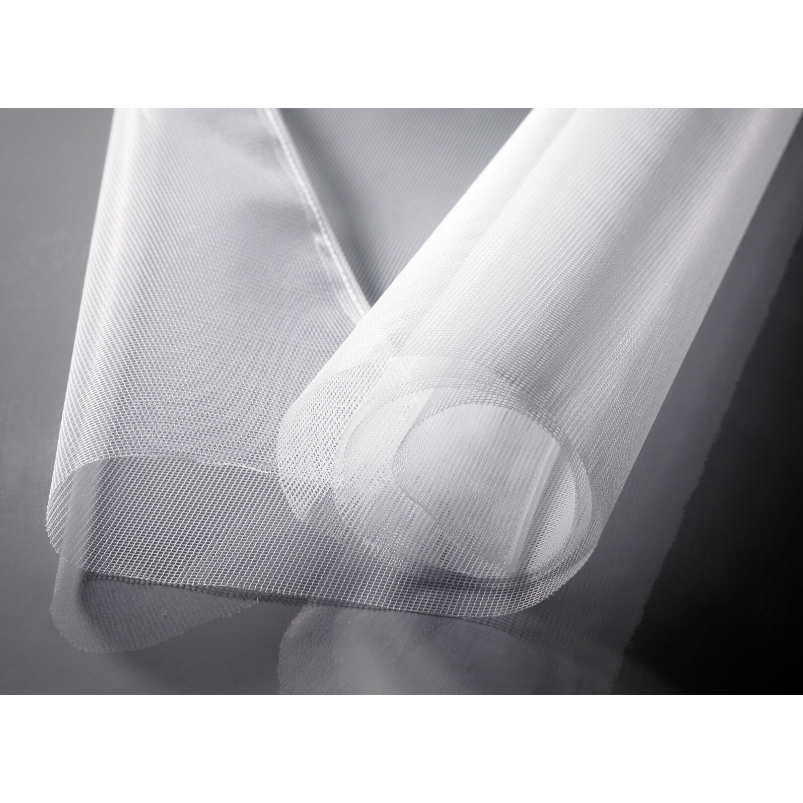 Fliegengaze-Rollostoff genäht mit Keder für Rastrollo 2000, 2000 mm