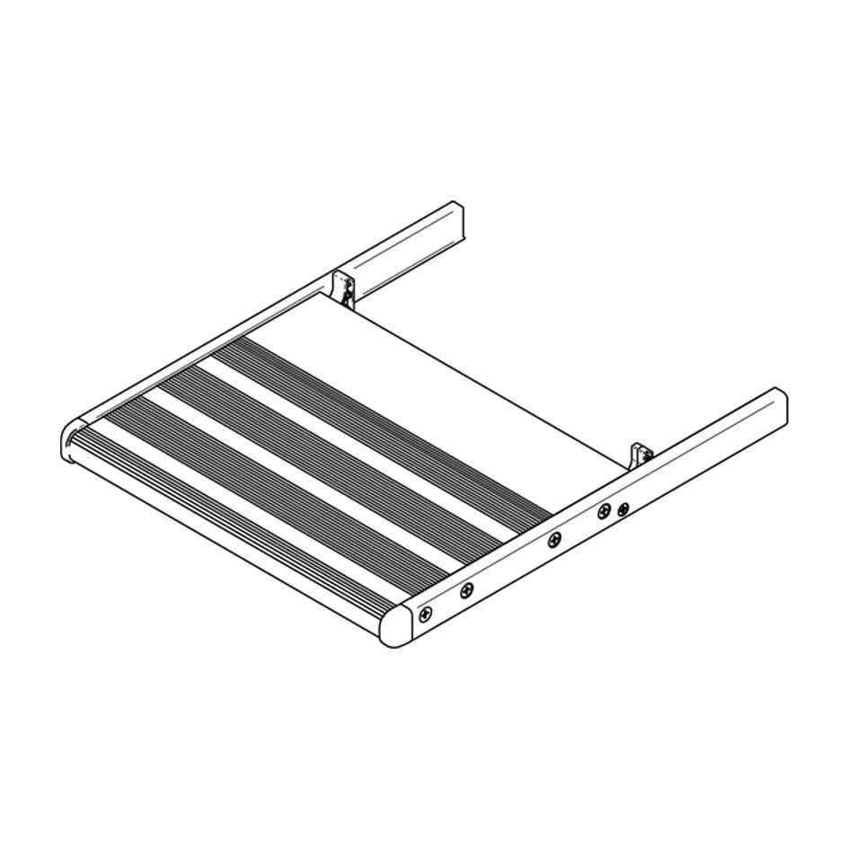 Thule Slide-Out Step 400 als ausziehbares Aluminium-Trittbrett mit geriffelter Standfläche und seitlichen Führungsschienen