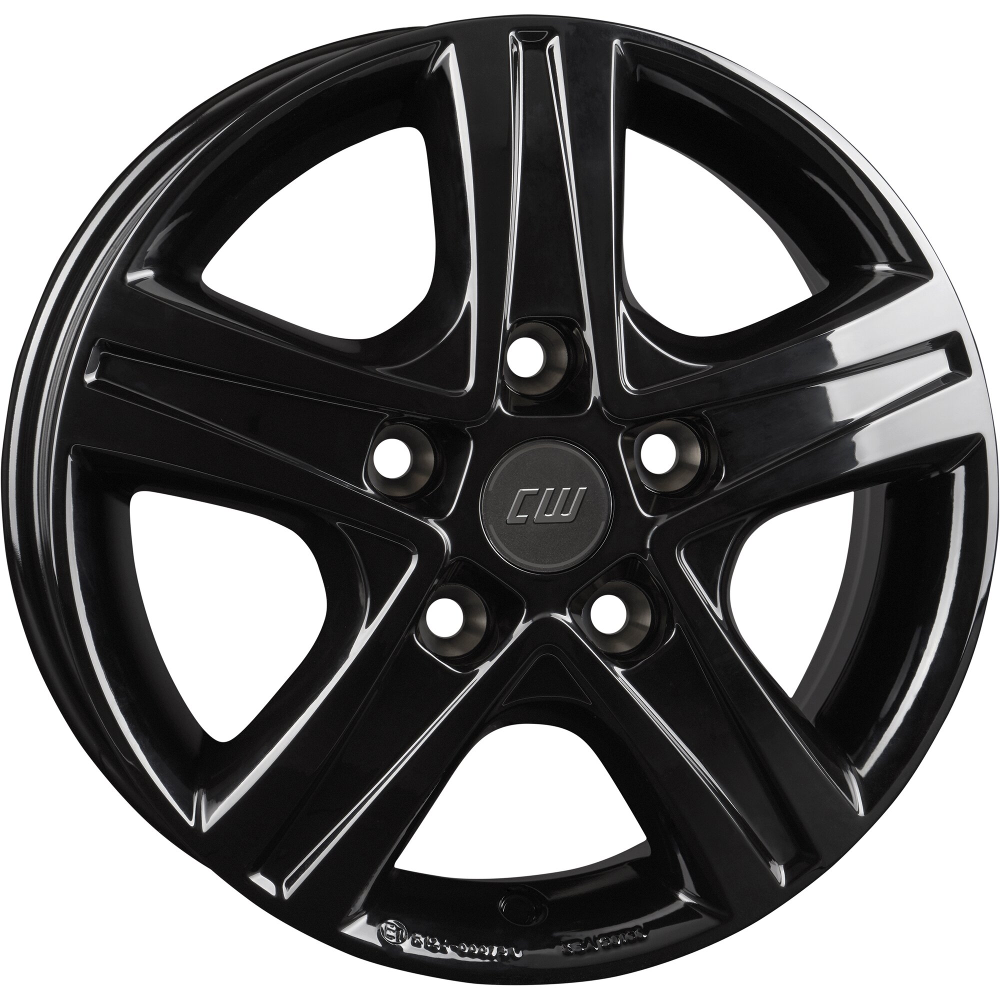 Aluminium Wheel Rim CWD for Fiat Ducato, 1200 kg, black glossy, 6 x 15"