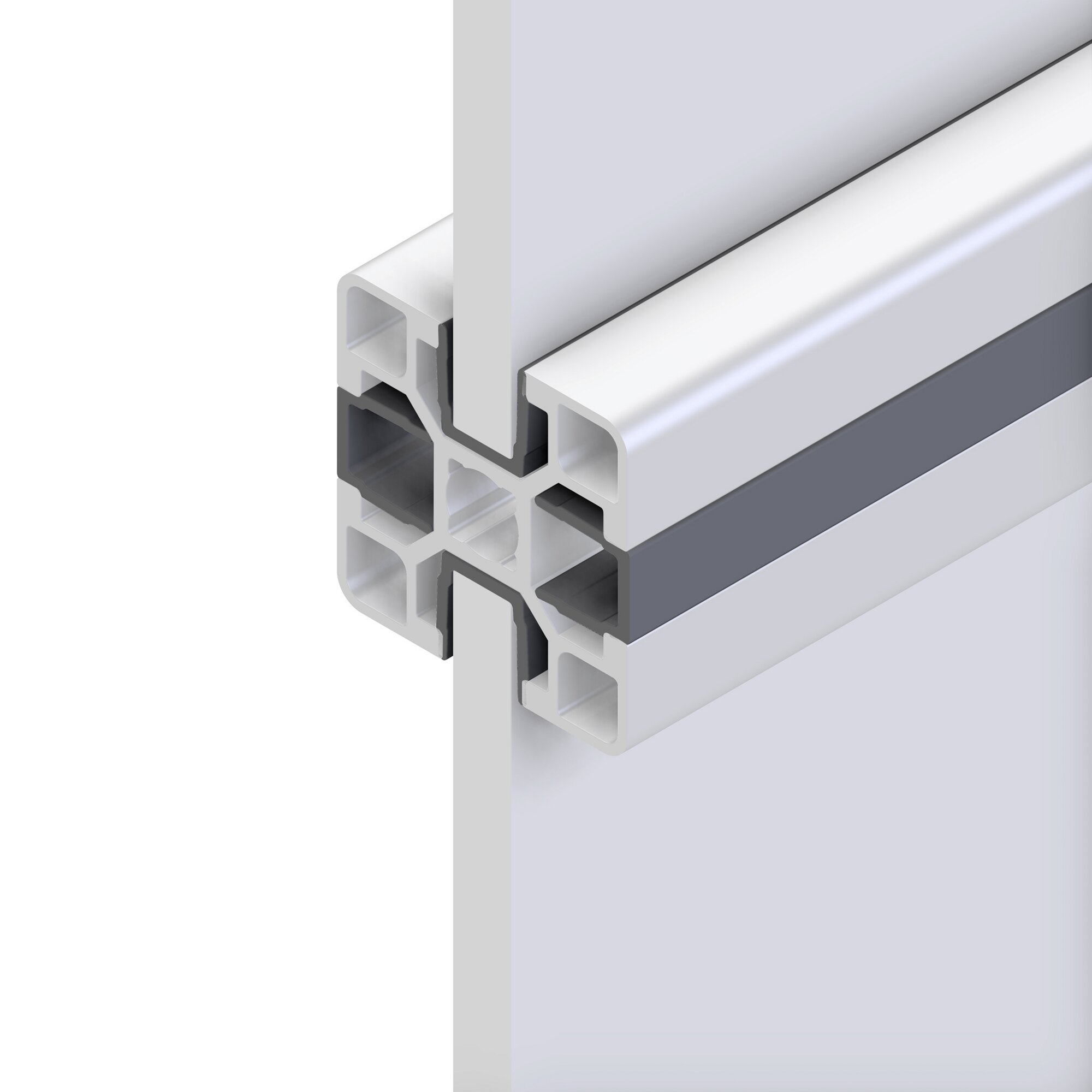 Einfass-/Abdeckprofil 30, grau, Länge 1,95 m