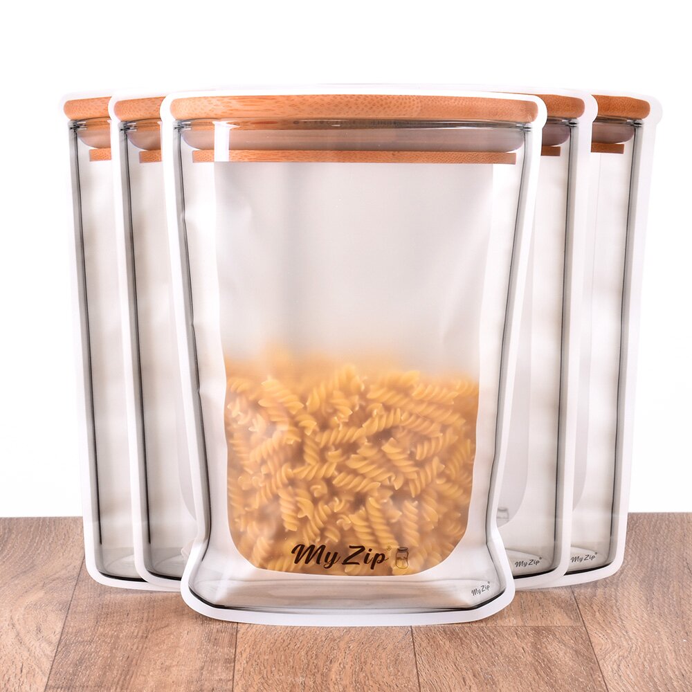 MyZip Aufbewahrungsbeutel Standard, 5-tlg. Set, Gr. XL – 2,7 l