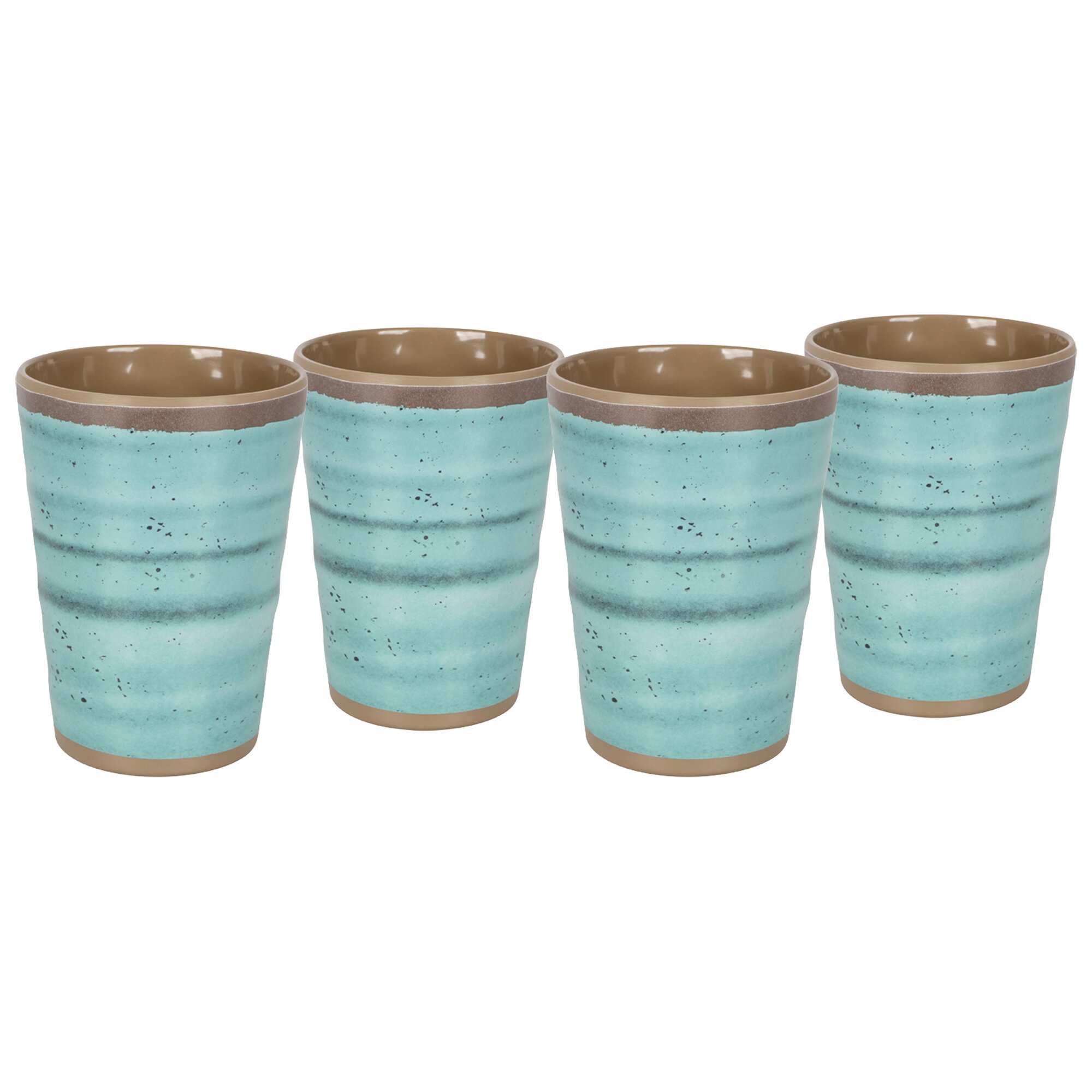 Bo-Camp Trinkbecher Halo, 4-teilig, Aqua