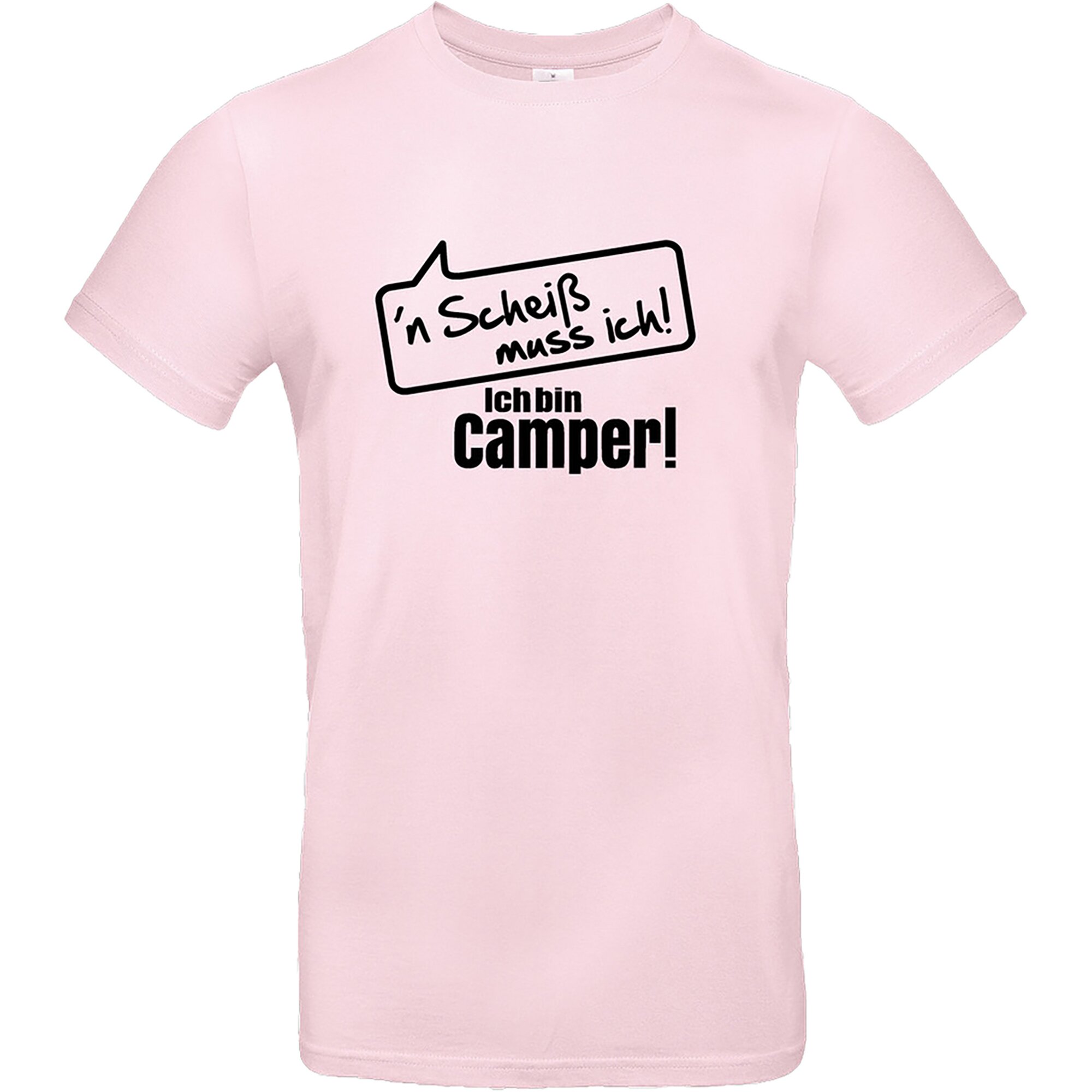 T-Shirt "'n Scheiß muss ich! Ich bin Camper!", Rosa, Größe 3XL