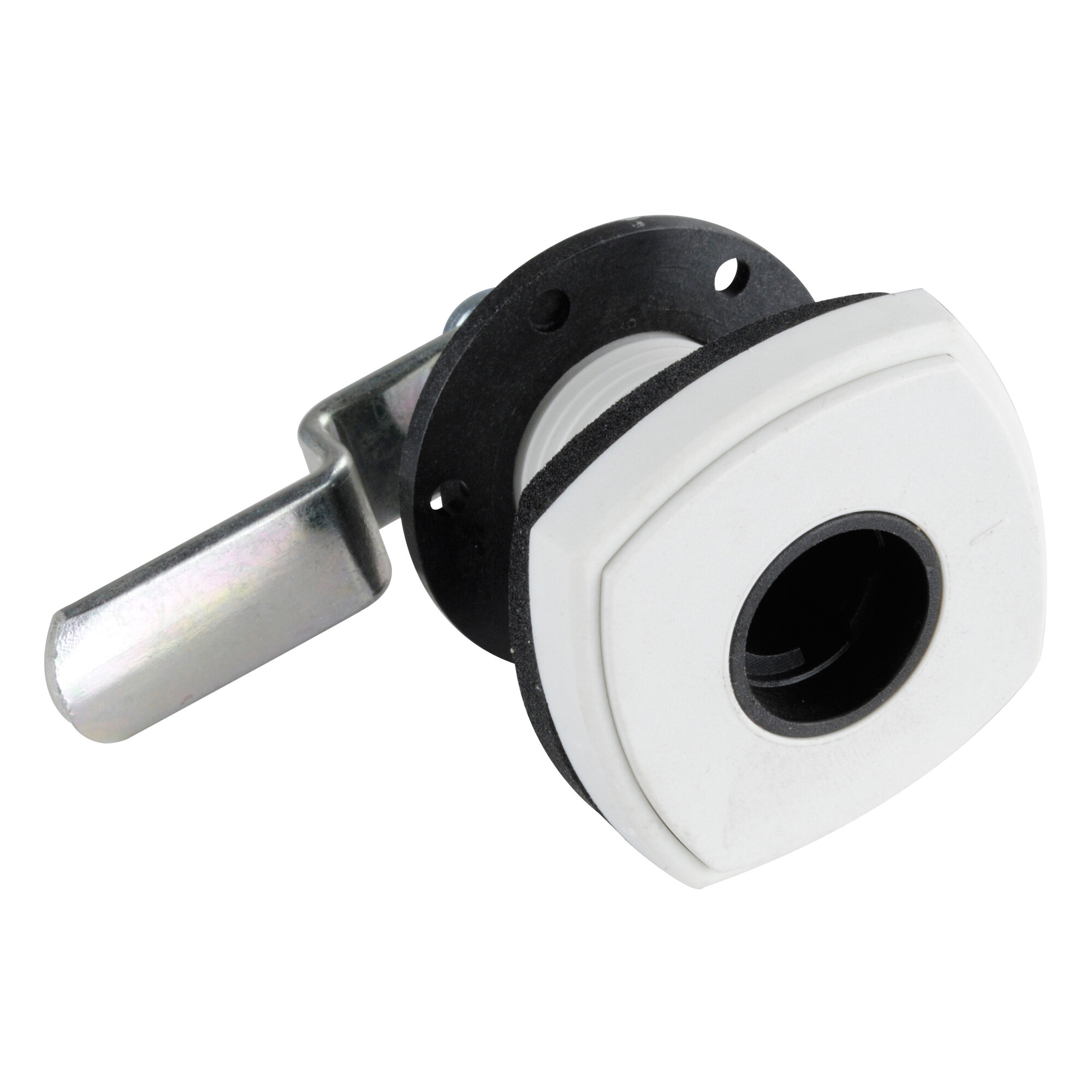 Klappenschloss, weiß, quadratisch