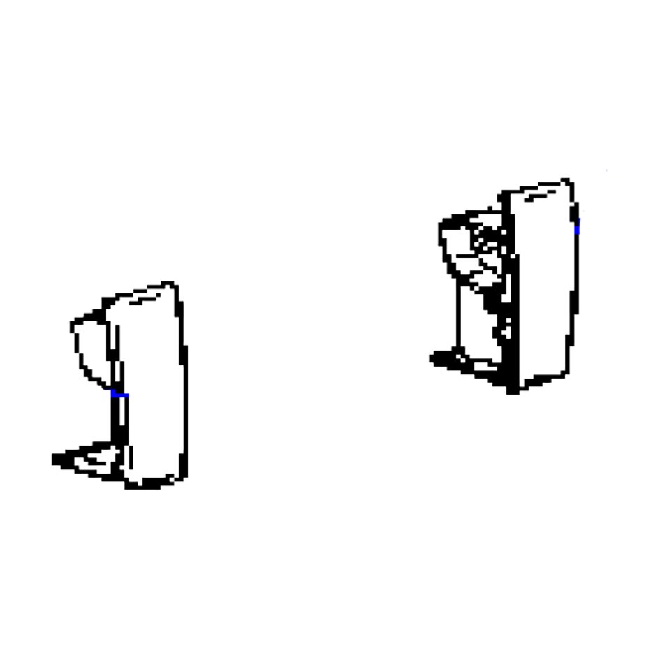 Frontblendenendkappen TO 4900 weiß, Satz links und rechts