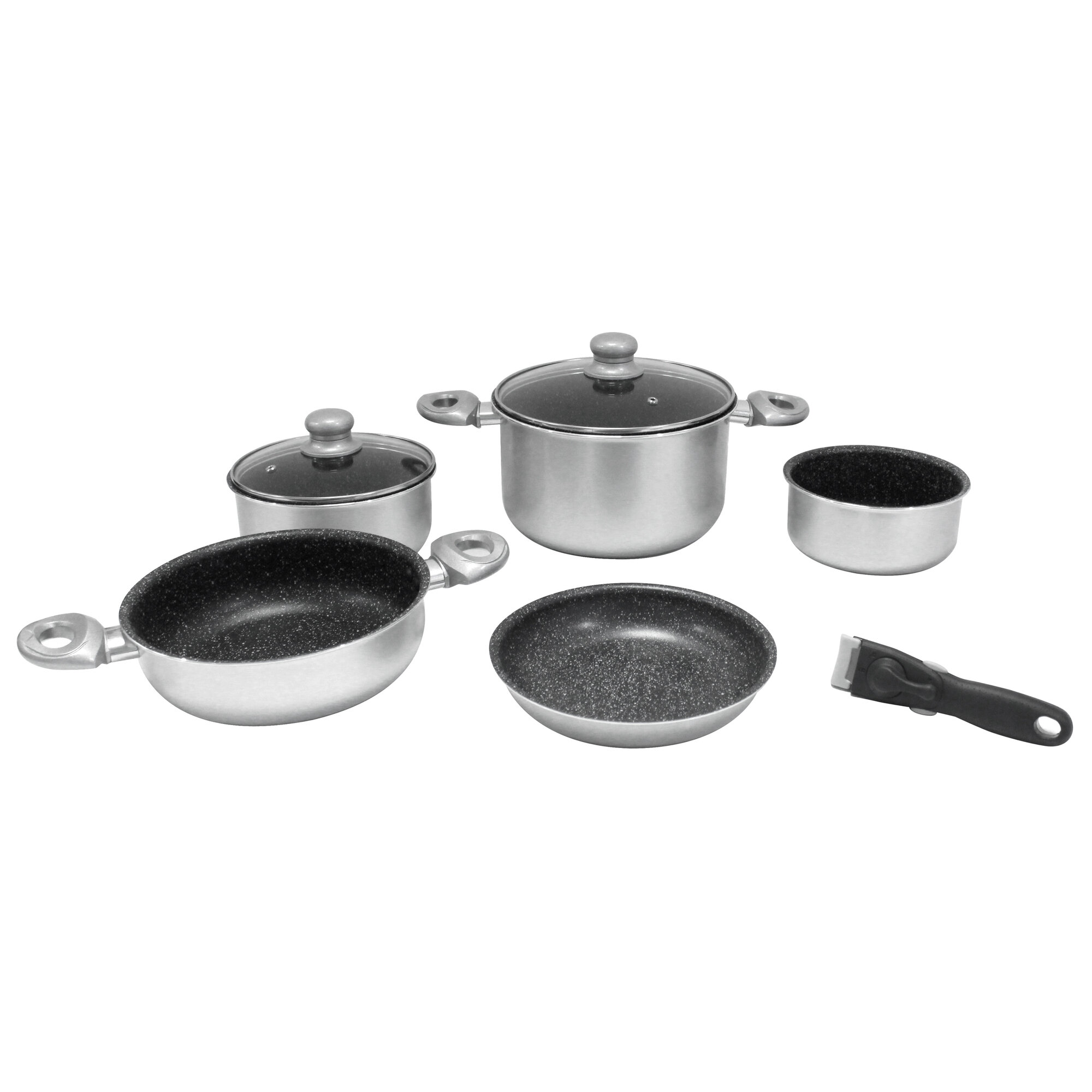 Pot Set Silver Line 8 Pcs.