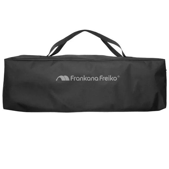 Schwarze Tragetasche mit Tragegriffen und Frankana-Freiko-Logo für die Wäschespinne Premium XL