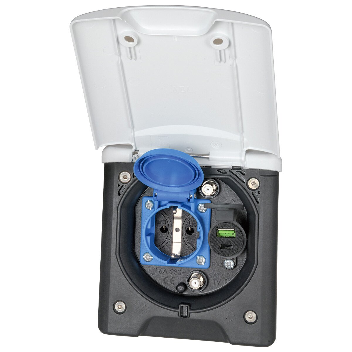 Multifunctional Socket SCHUKO/SAT/USB