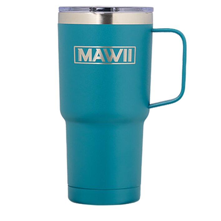 Stainless Steel Mug with Handle, 600 ml, teal