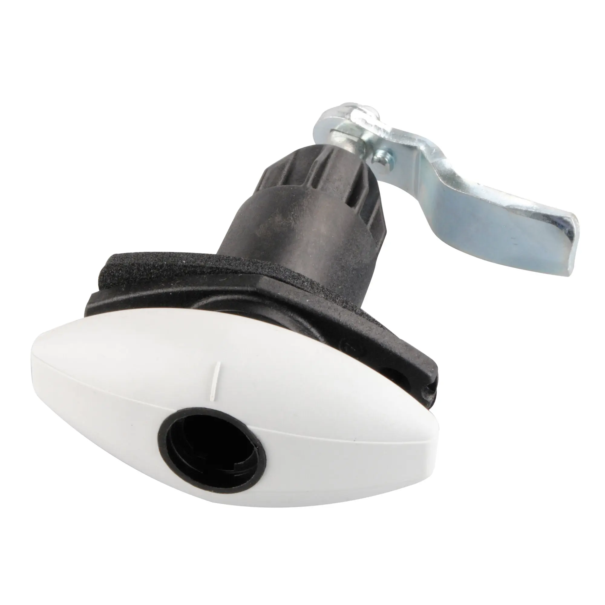 Kompressionsverschluss Ellipse klein STS, Drehspannverschluss, lichtgrau