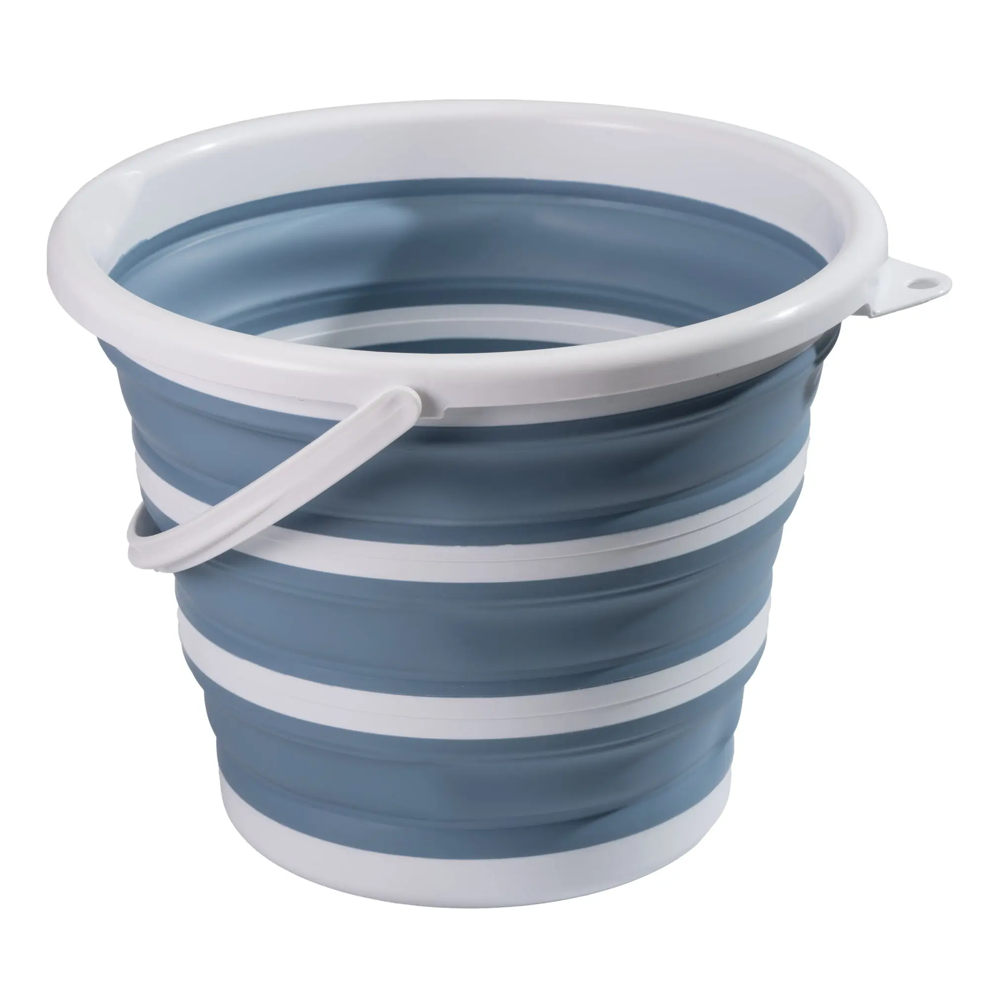 Falteimer 10 Liter grau/weiß