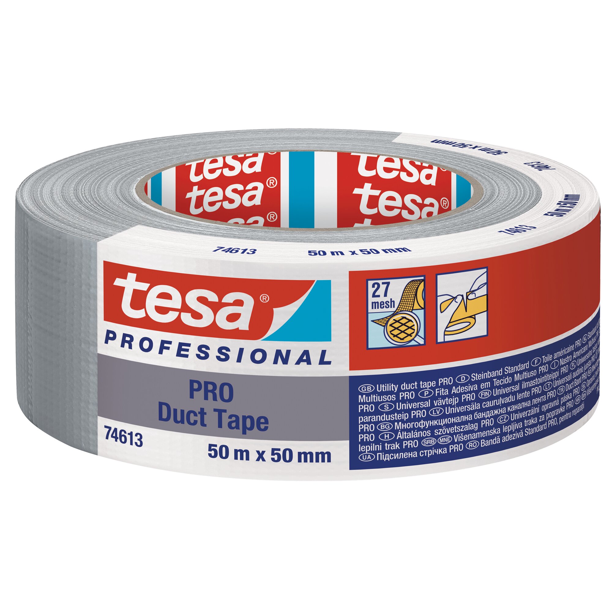 Fabric Tape tesa PRO Duct Tape 74613, Grey