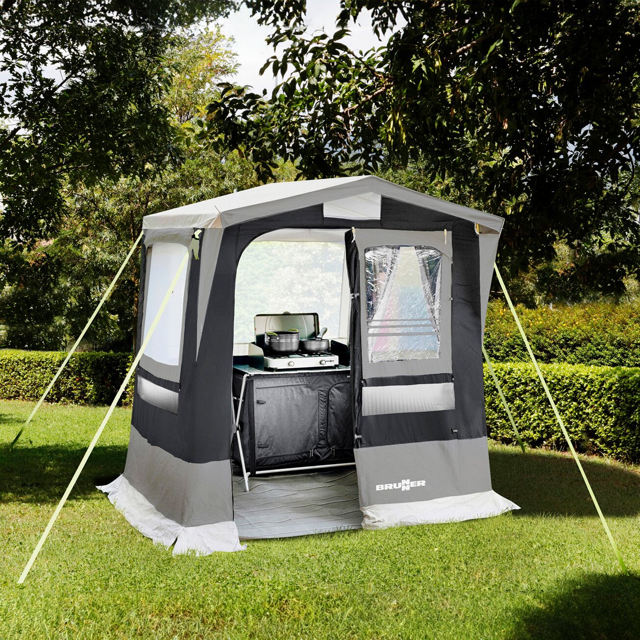 Küchenzelt Gusto II NG, dunkelgrau, 200 x 150 x 215